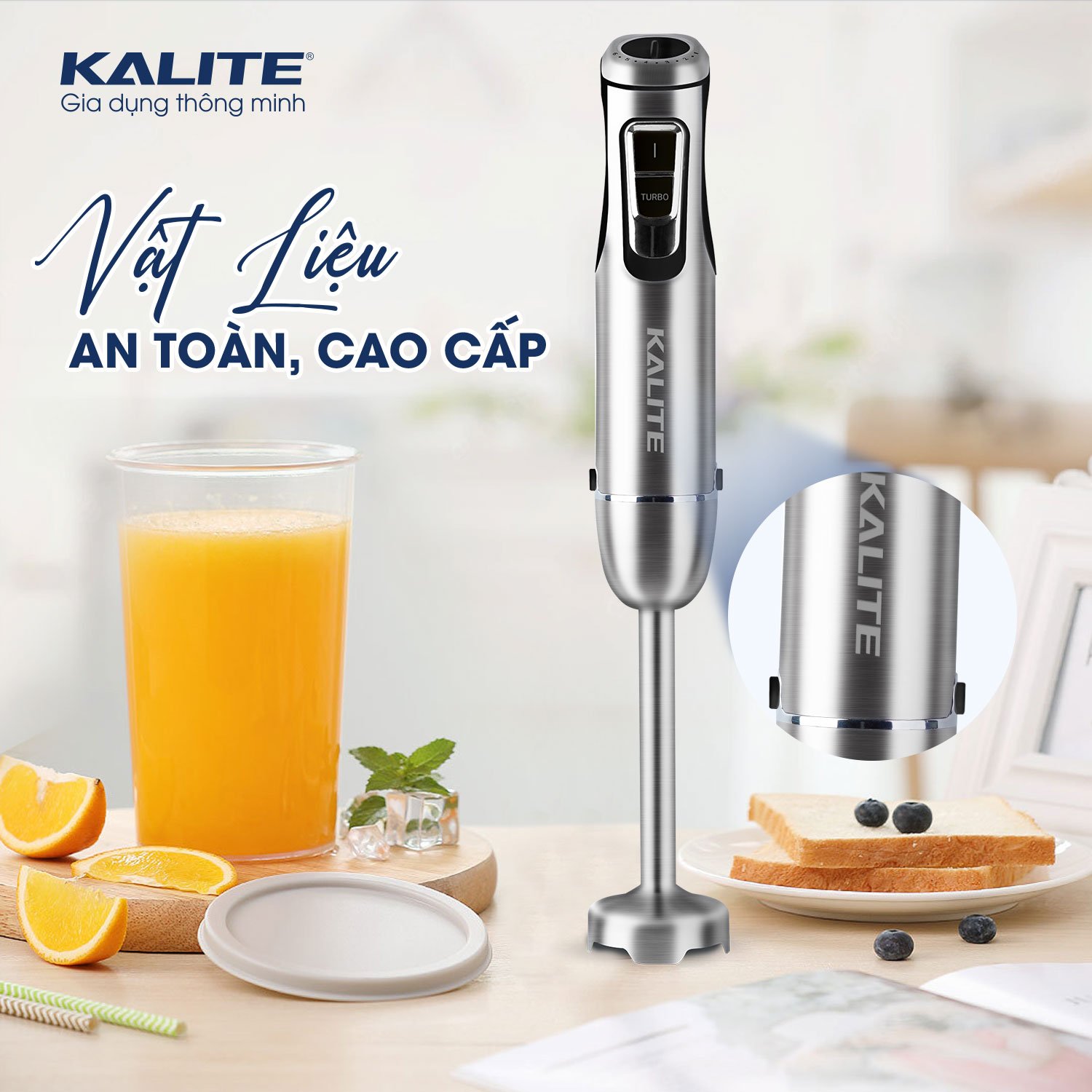 Máy xay cầm tay Kalite KEB4112 thiết kế nhỏ gọn 12+1 cấp tốc độ - Ảnh 7