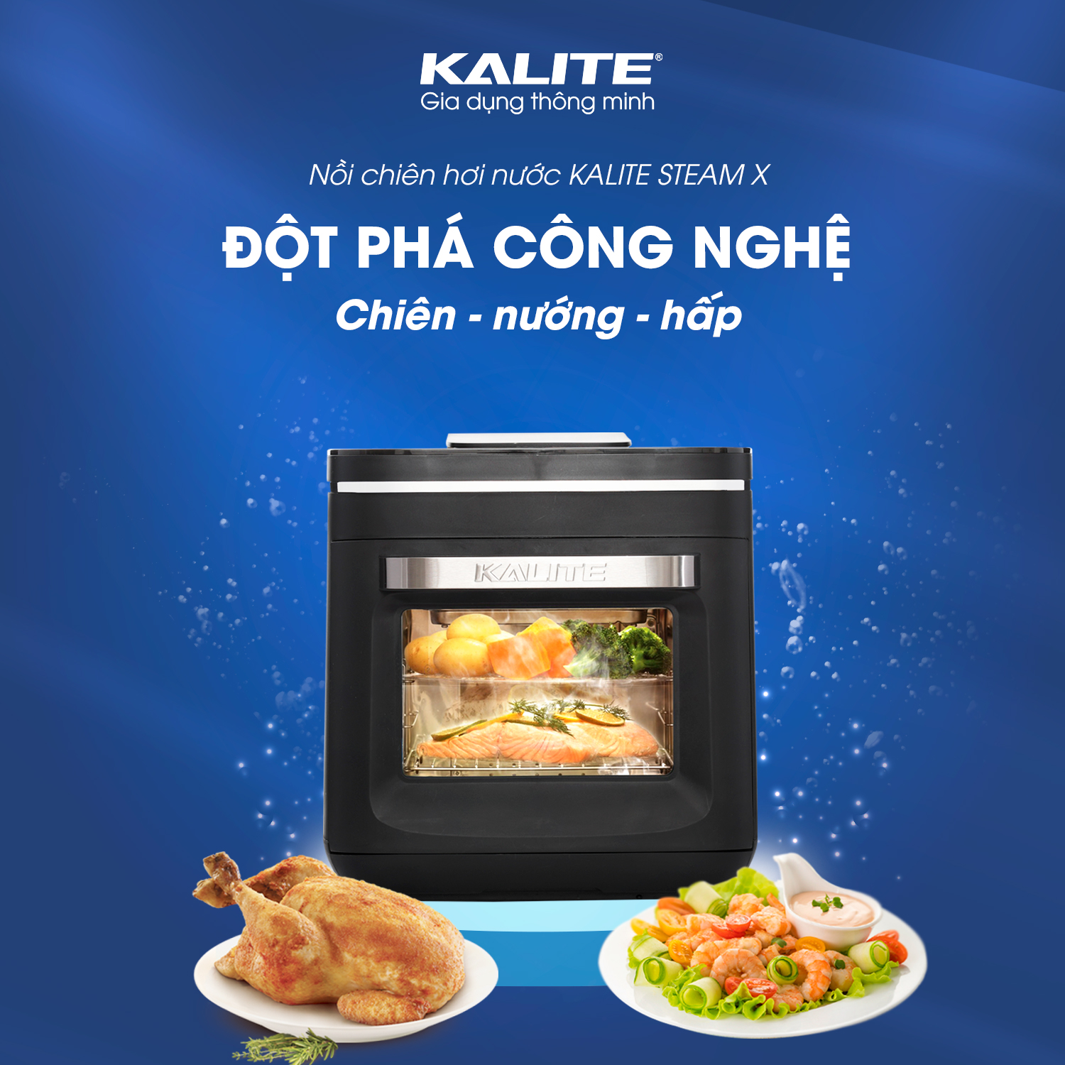 Nồi chiên hơi nước KALITE STEAM X 15 lít đa năng hấp nướng chiên - Ảnh 2