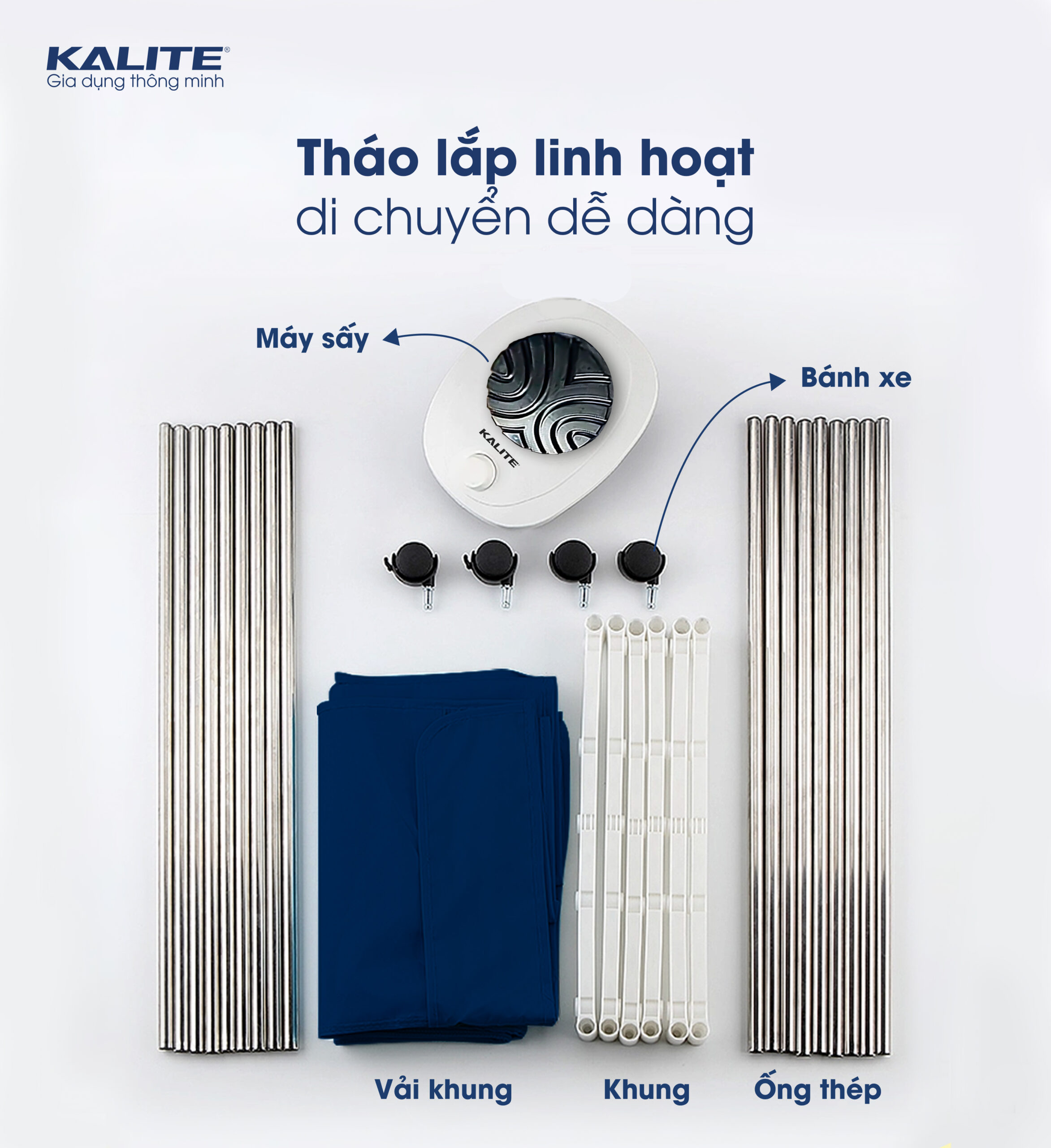 Từ sấy quần áo KALITE KL6880 sấy khô nhanh diệt vi khuẩn - Ảnh 3