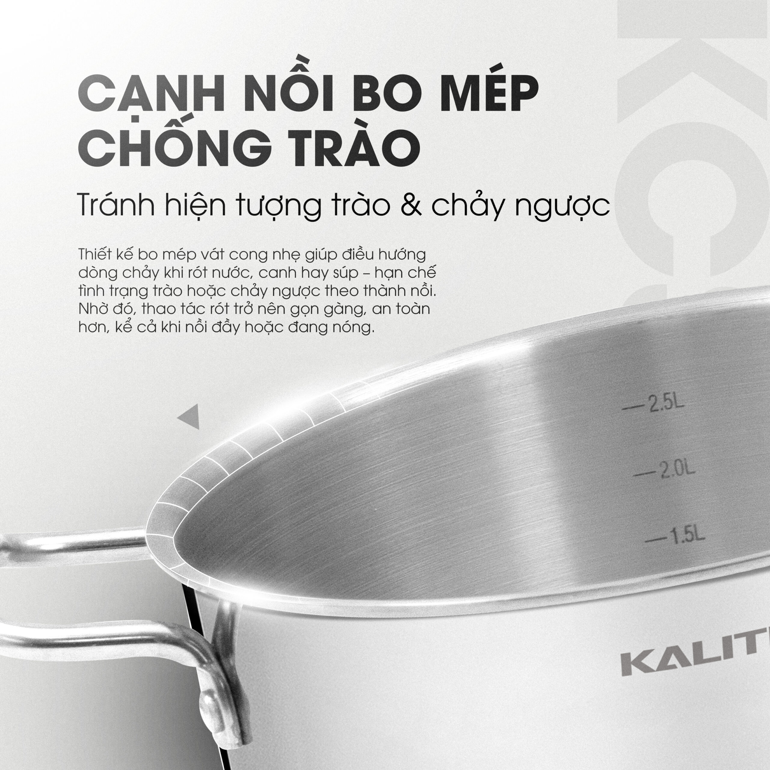 Bộ 3 nồi inox liền khối KALITE KCS366 - Bộ 3 size 18-20-24cm - Ảnh 12