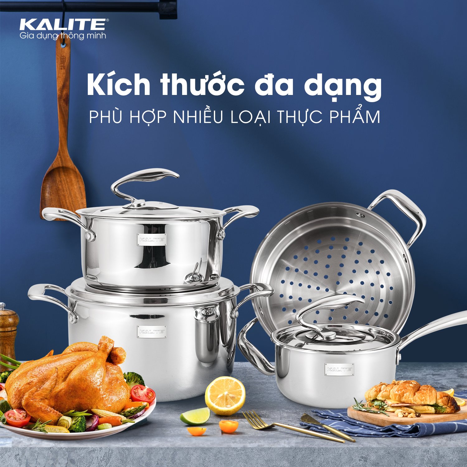 Bộ nồi nguyên khối inox 304 Tripro Kalite KL999 siêu bền - Ảnh 6