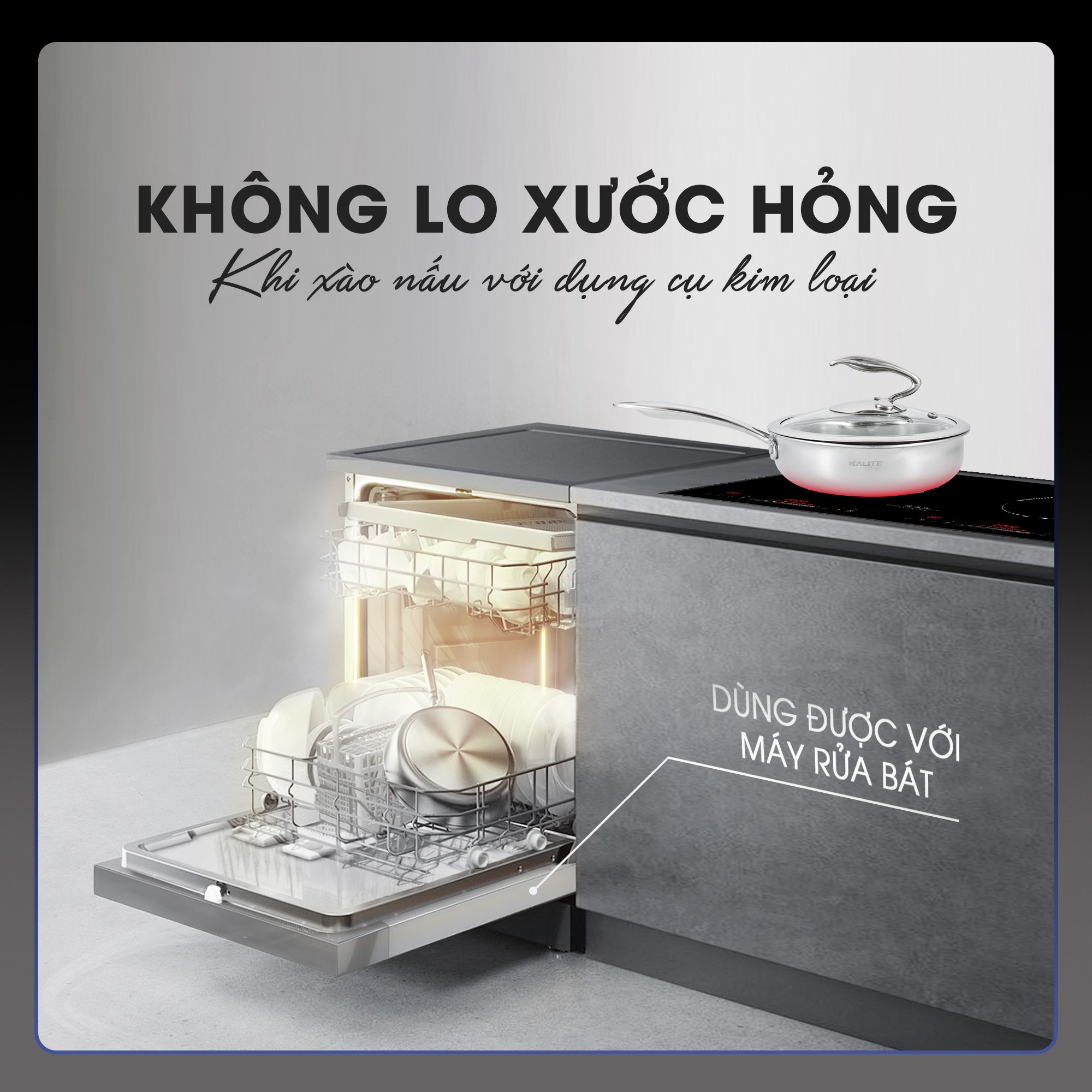 Chảo inox nguyên khối TRIPRO KALITE KL826V chống dính tự thân - Ảnh 8