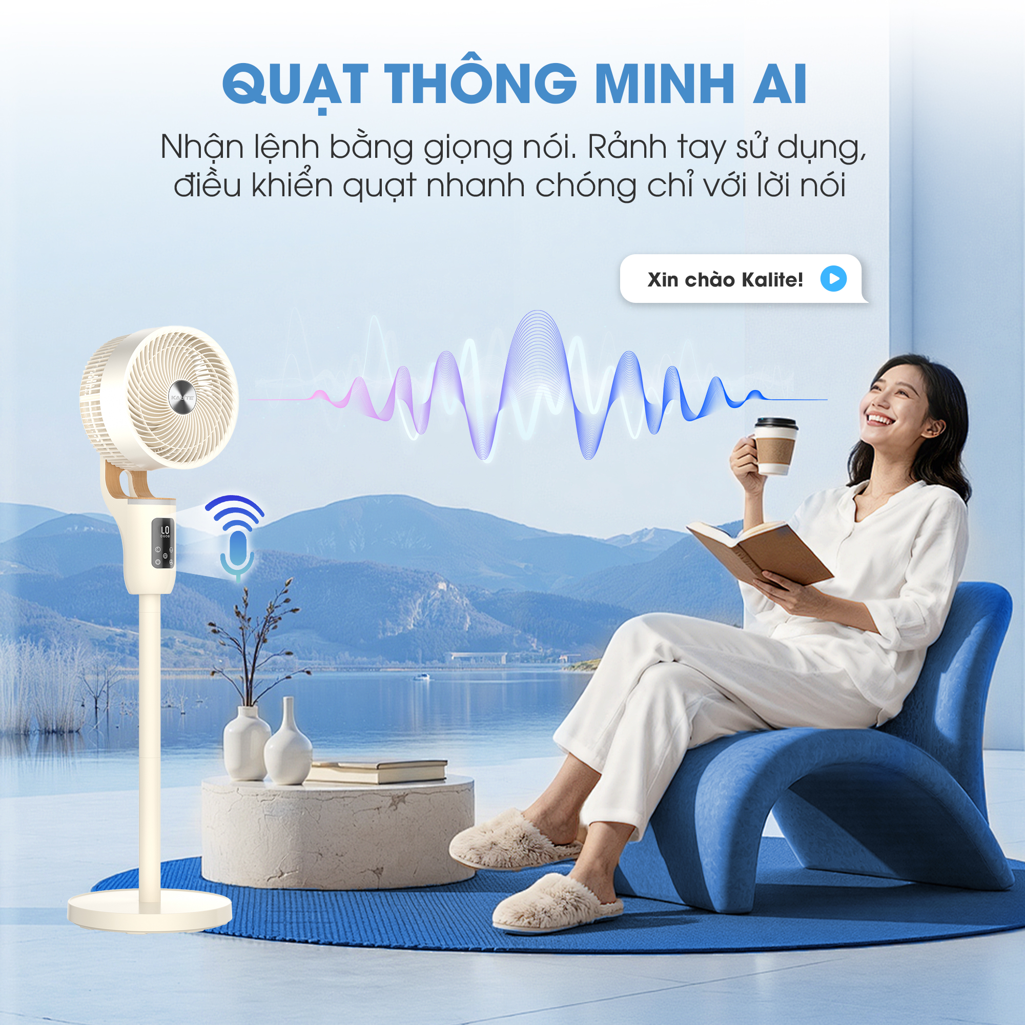 Quạt thông minh điều khiển giọng nói Kalite TalkFan KSA326 - Ảnh 3