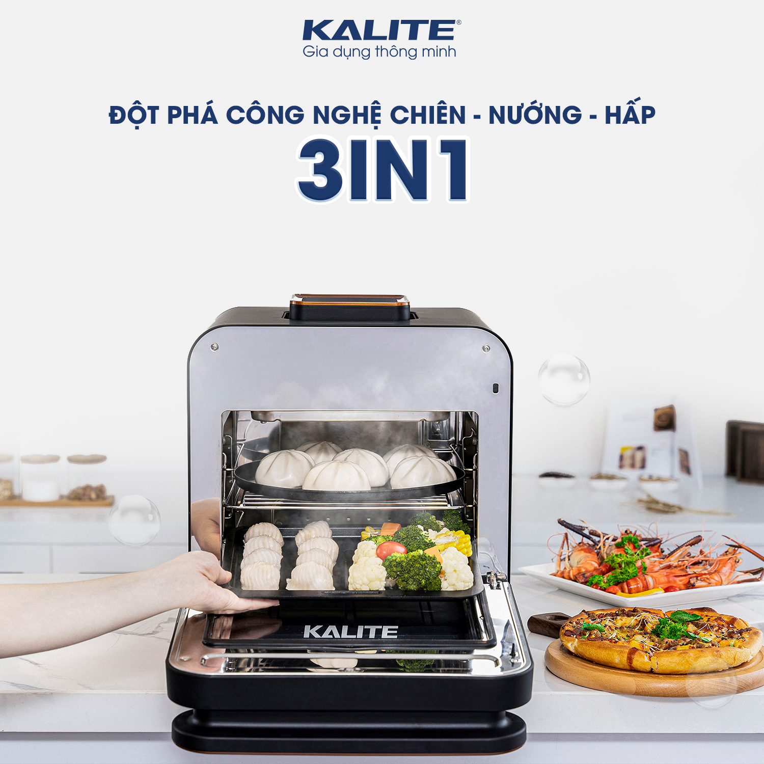 Nồi chiên hơi nước KALITE STEAM PRO 15 lít, 3 trong 1 - Ảnh 9