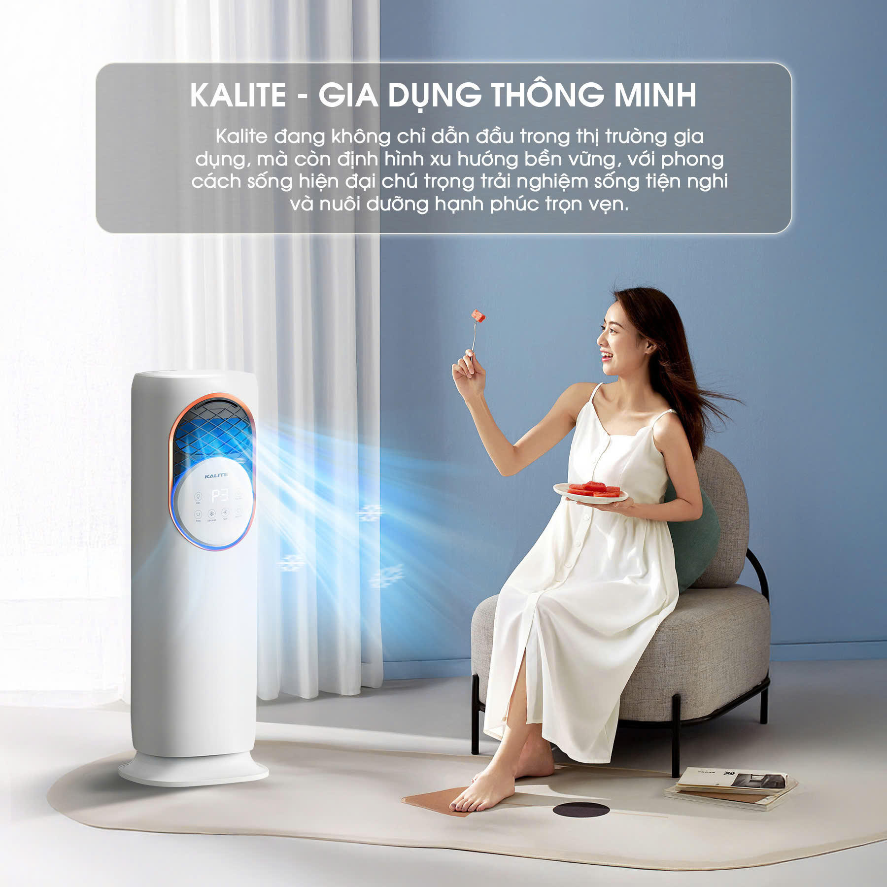 Quạt sưởi All in One KSA368 làm mát, sưởi, tạo ẩm, diệt khuẩn - Ảnh 16