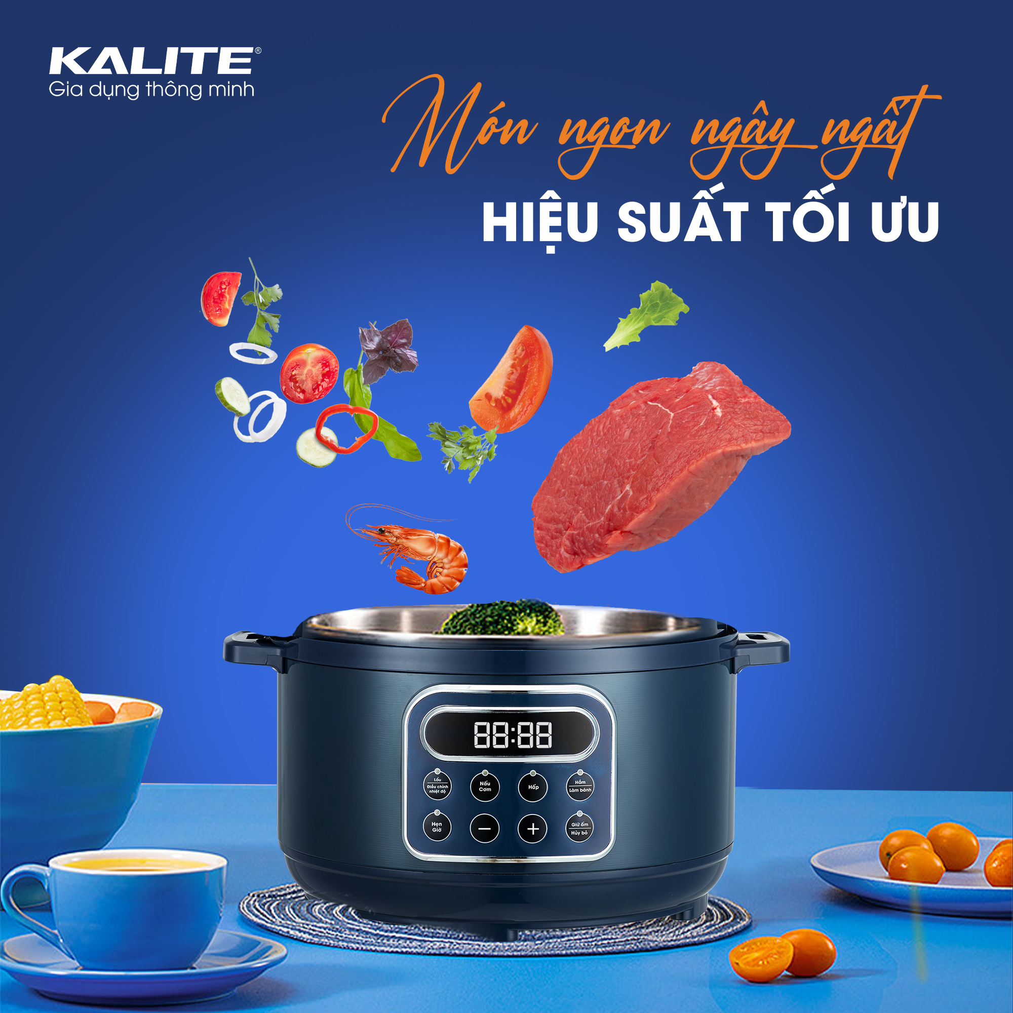 Nồi áp suất điện KALITE KPC4066 4in1 2 lớp Ceramic siêu chống dính - Ảnh 6