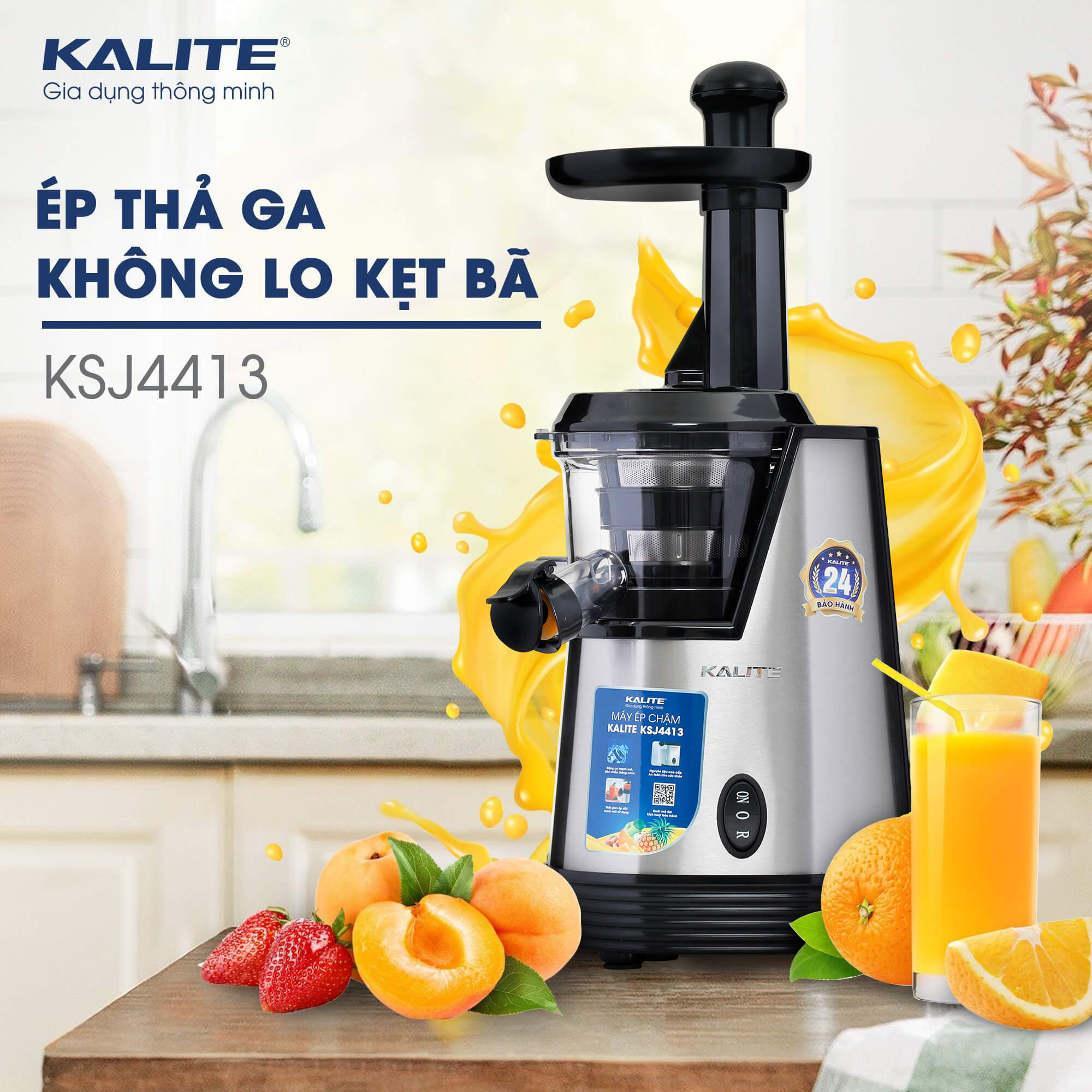 Máy ép chậm KALITE KSJ4413 cao cấp ép kiệt bã không sinh nhiệt - Ảnh 2