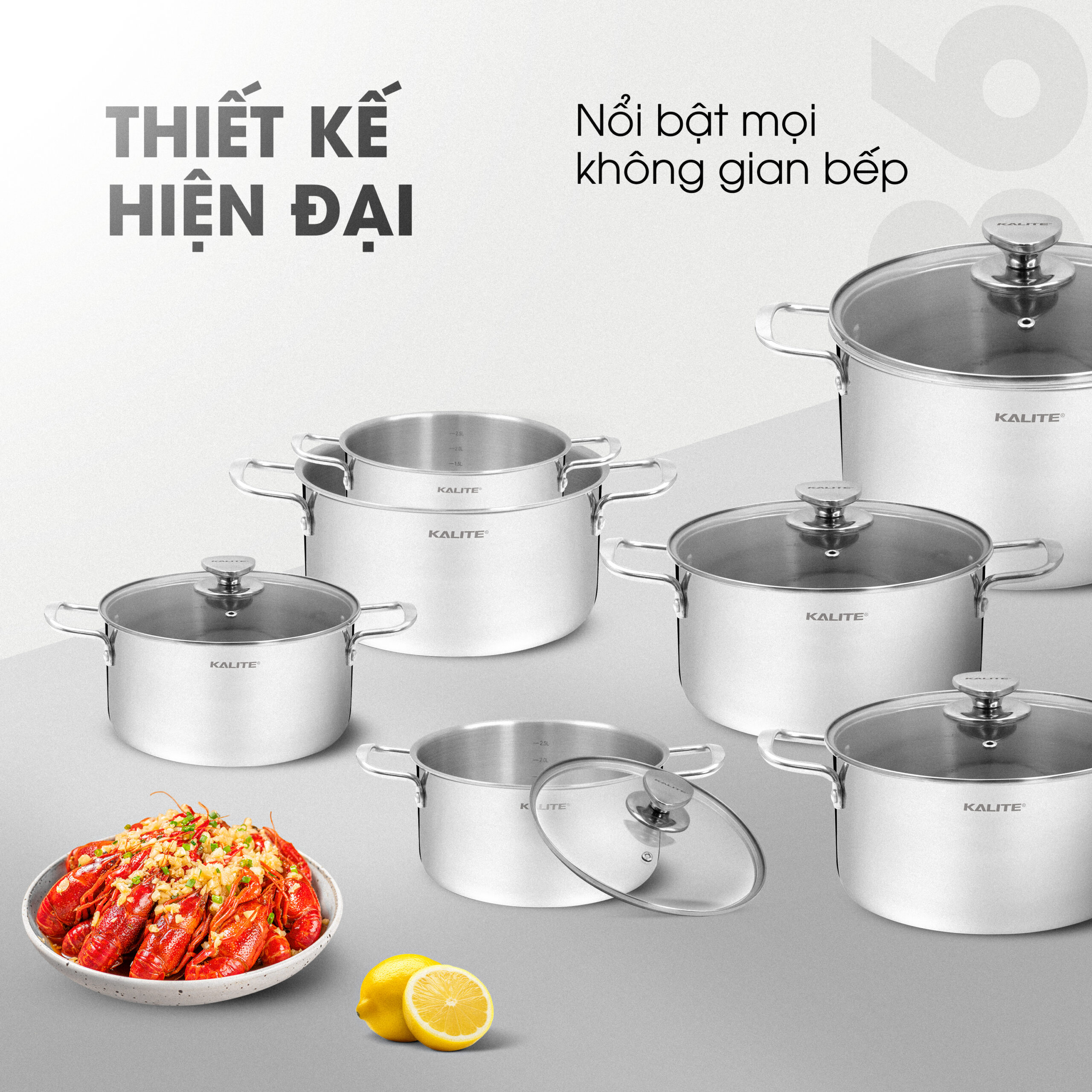 Bộ 3 nồi inox liền khối KALITE KCS366 - Bộ 3 size 18-20-24cm - Ảnh 16