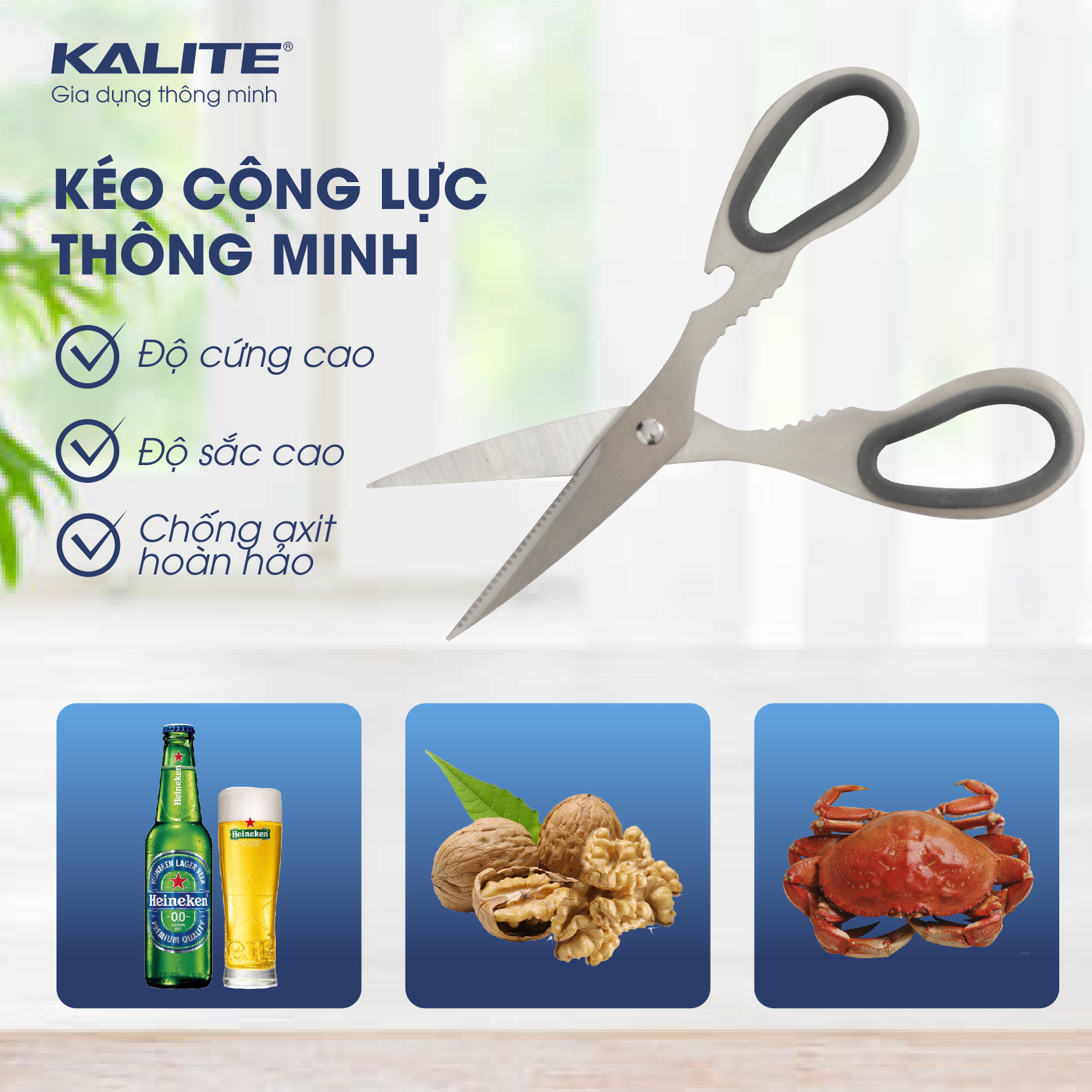 Bộ dao 6 món KALITE KL-191 Inox cao cấp, bền sắc - Ảnh 5