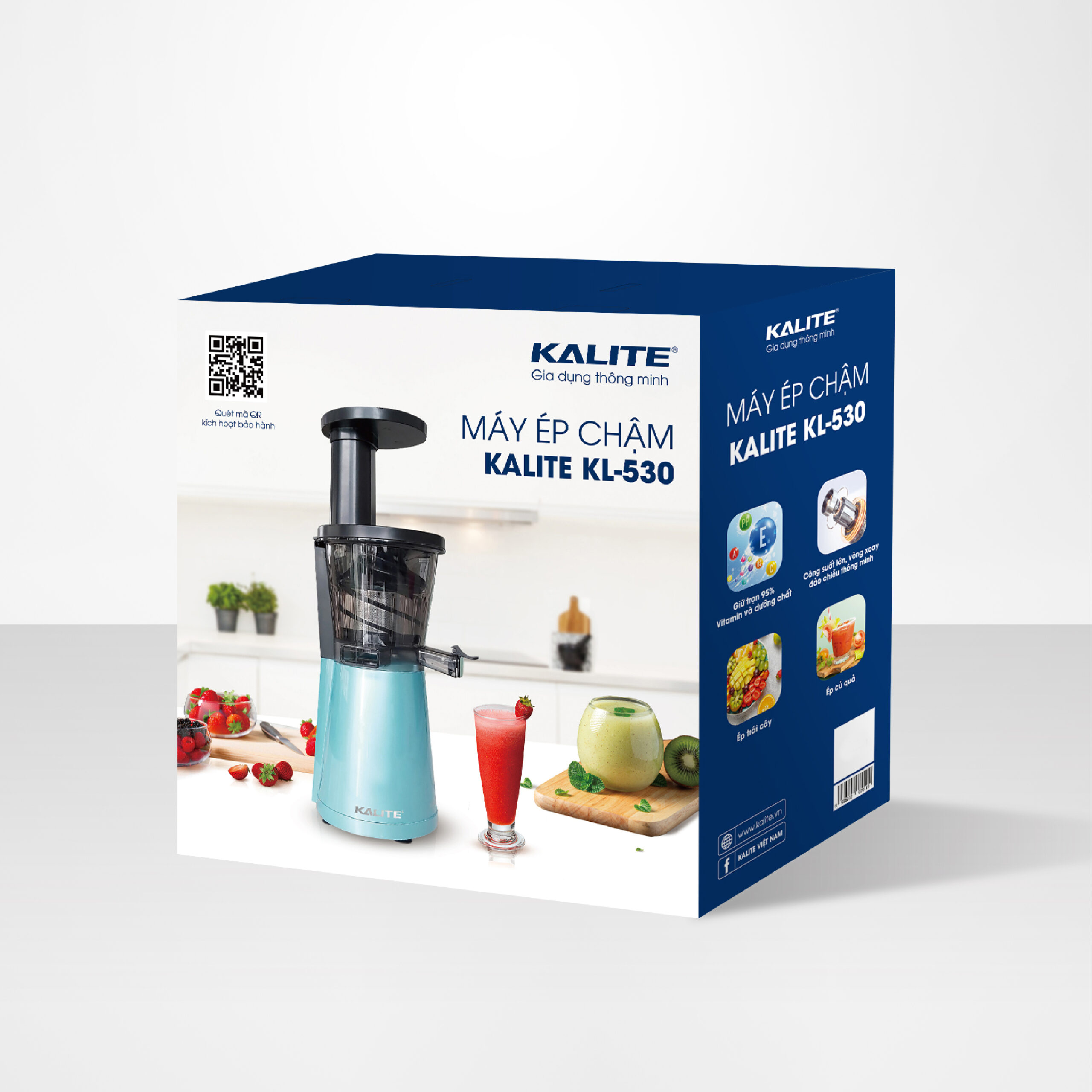 Máy ép chậm KALITE KL-530 nhỏ gọn, kiệt bã, êm ái - Ảnh 11