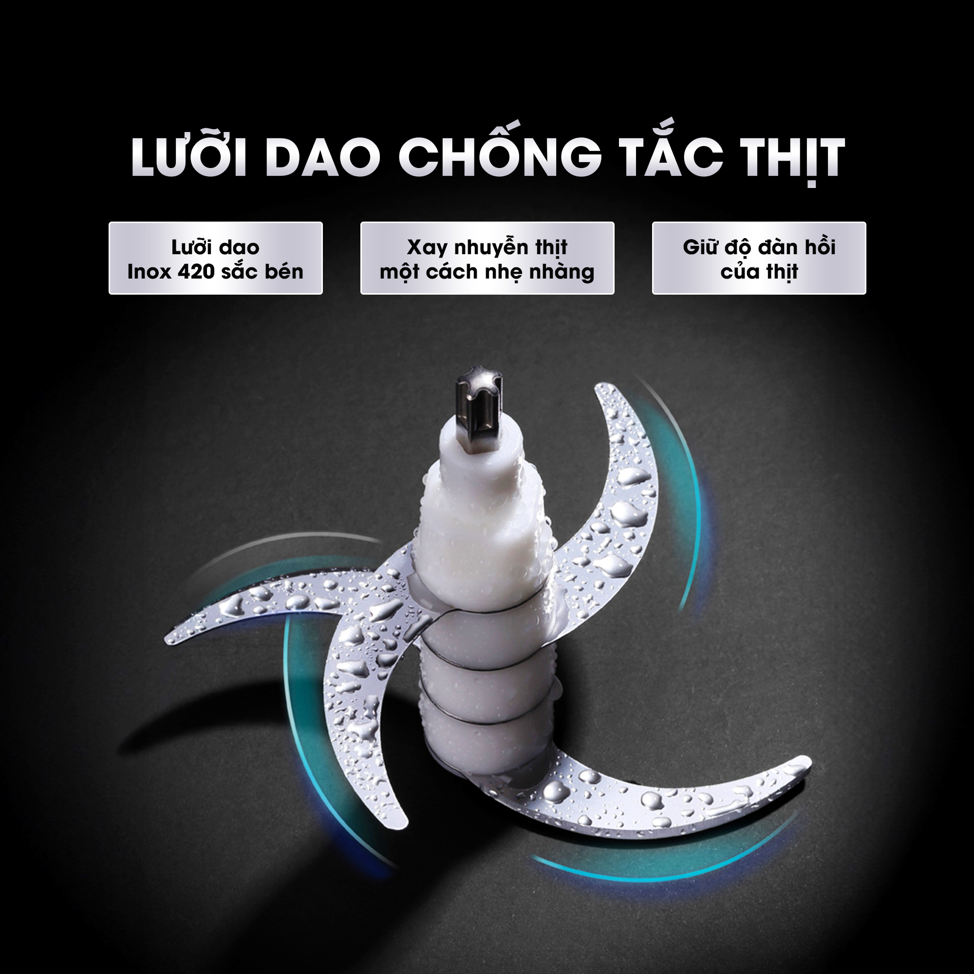 Máy xay thịt KALITE KM355 đa năng dung tích 2L - Ảnh 5