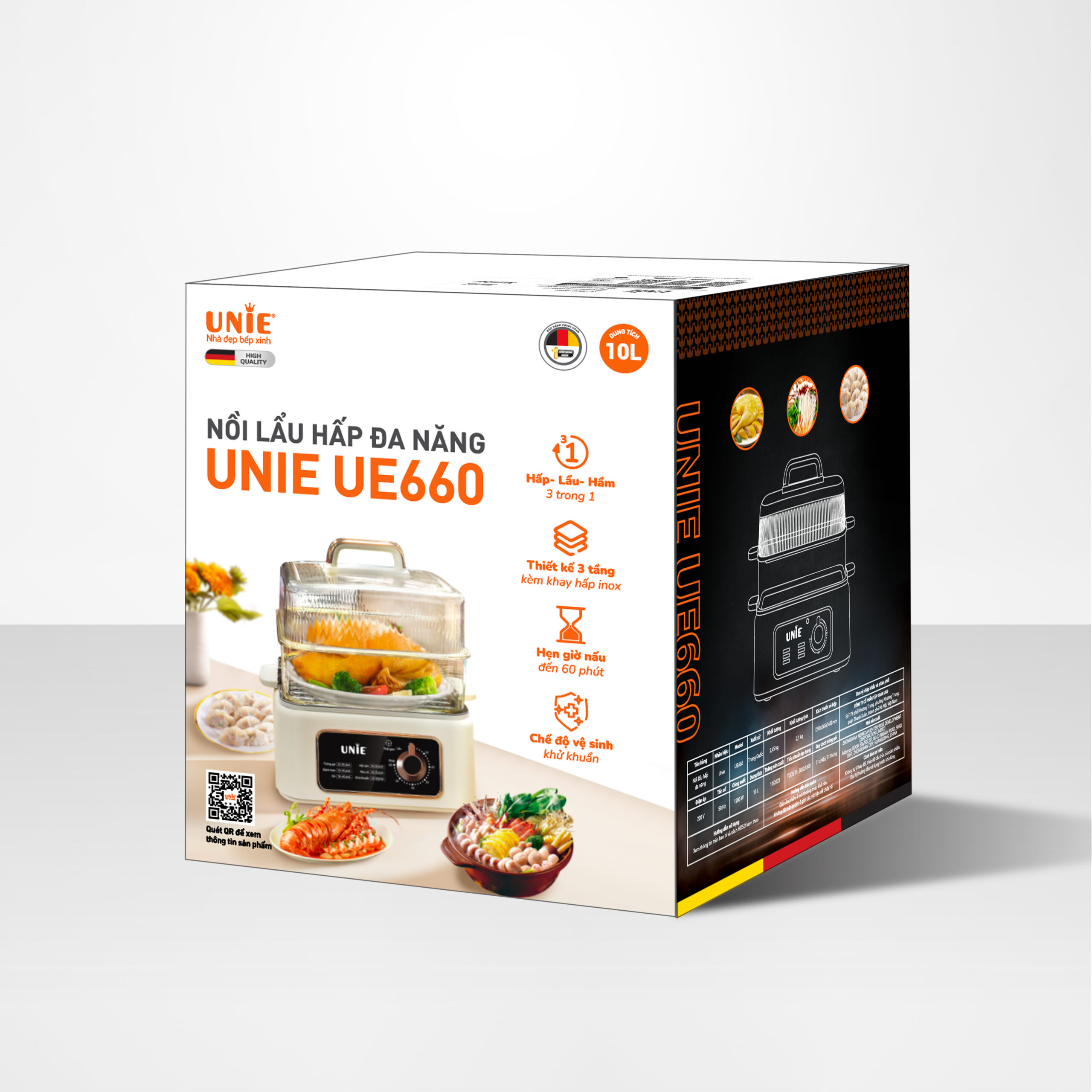Nồi lẩu hấp đa năng Unie UE660 dung tích 10L, 3in1 - Ảnh 10