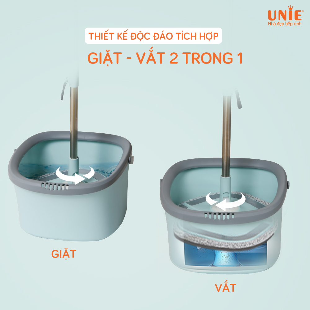 Chổi lau nhà UNIE UN-246 nhỏ gọn, giặt- vắt tích hợp - Ảnh 3