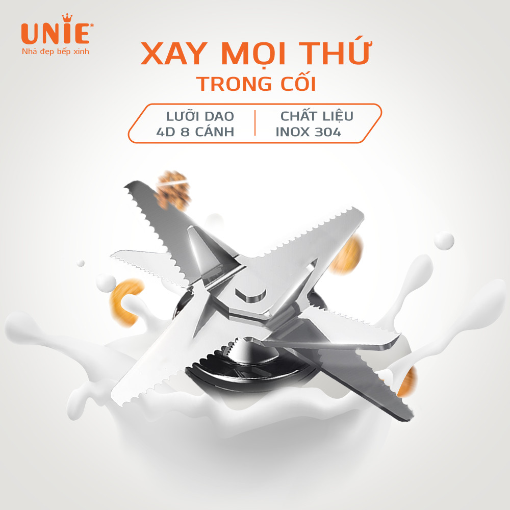 Máy làm sữa hạt UNIE V6S dung tích 1,75L, điều khiển 1 chạm - Ảnh 8