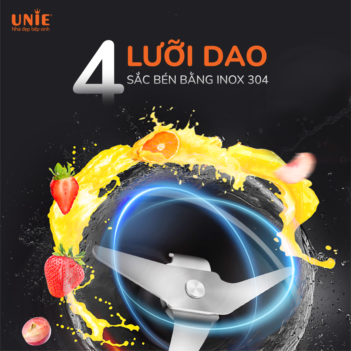 Máy xay sinh tố UNIE UMB05 cối xay nhỏ gọn - Ảnh 3