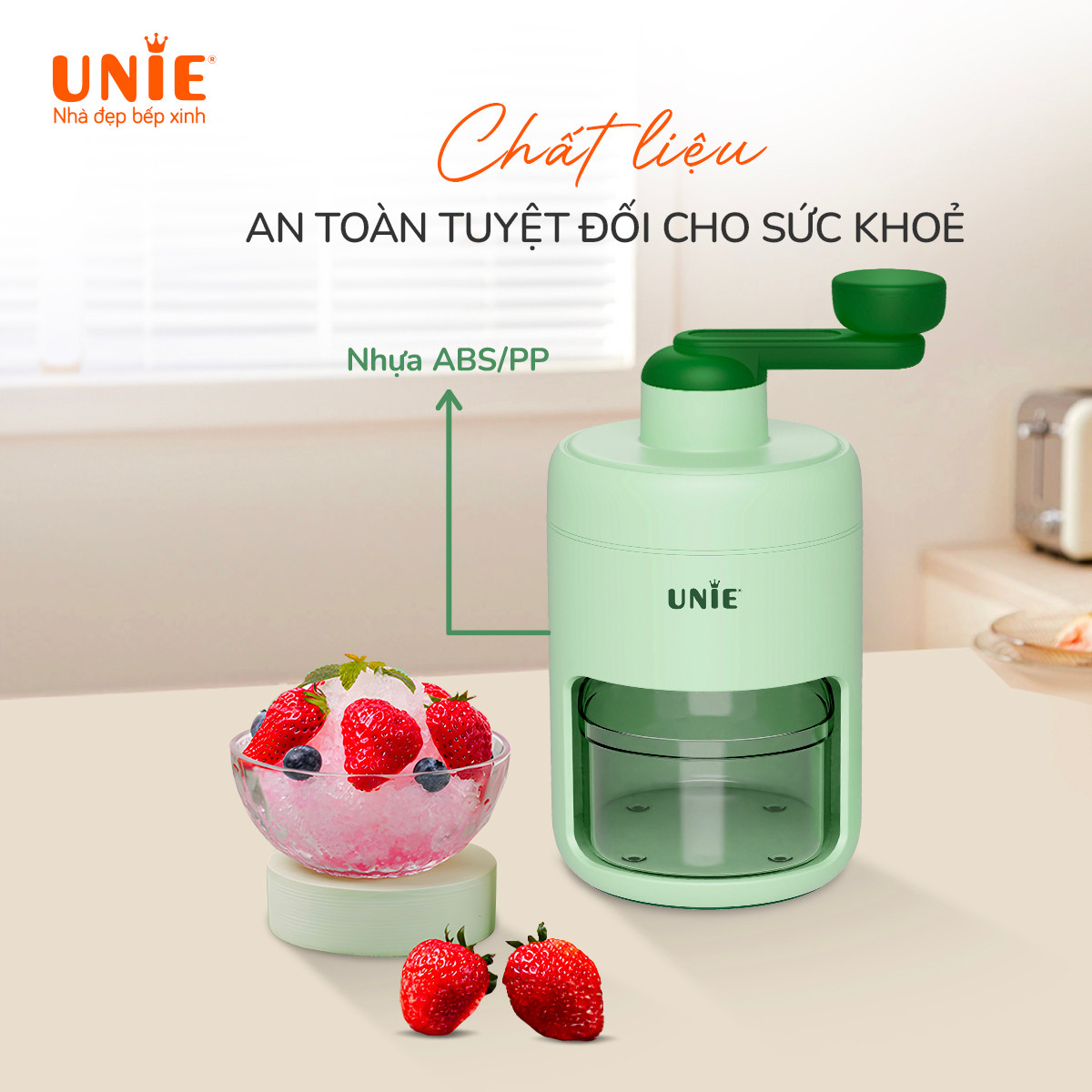 Máy bào đá mini Unie UIC20 , chất liệu nhựa ABS/ PP - Ảnh 6