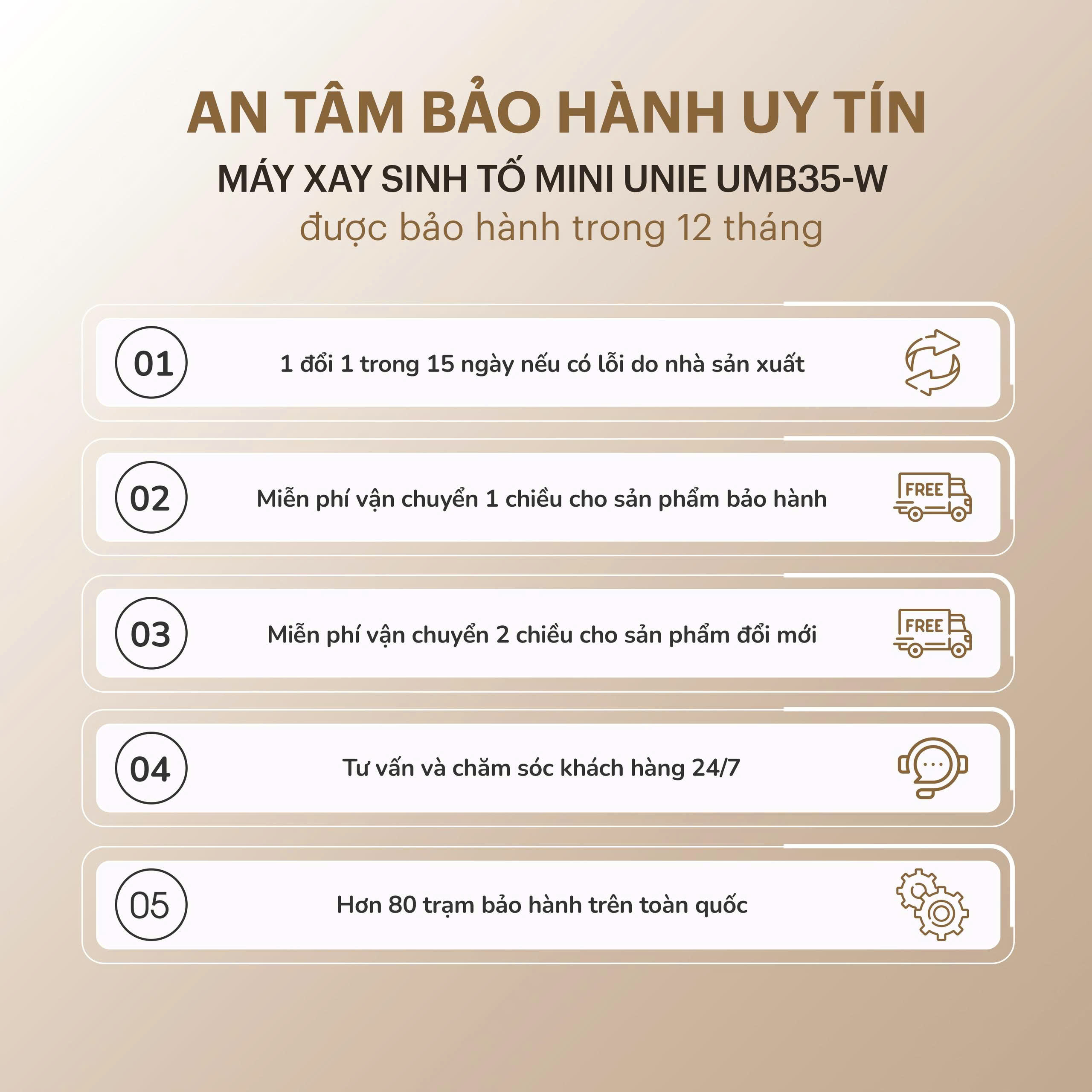 Máy xay sinh tố cầm tay UNIE UMB35-W xay nhanh nhuyễn mịn - Ảnh 14