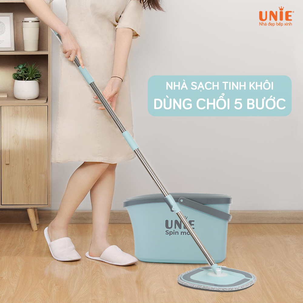 Chổi lau nhà UNIE UN-246 nhỏ gọn, giặt- vắt tích hợp - Ảnh 11