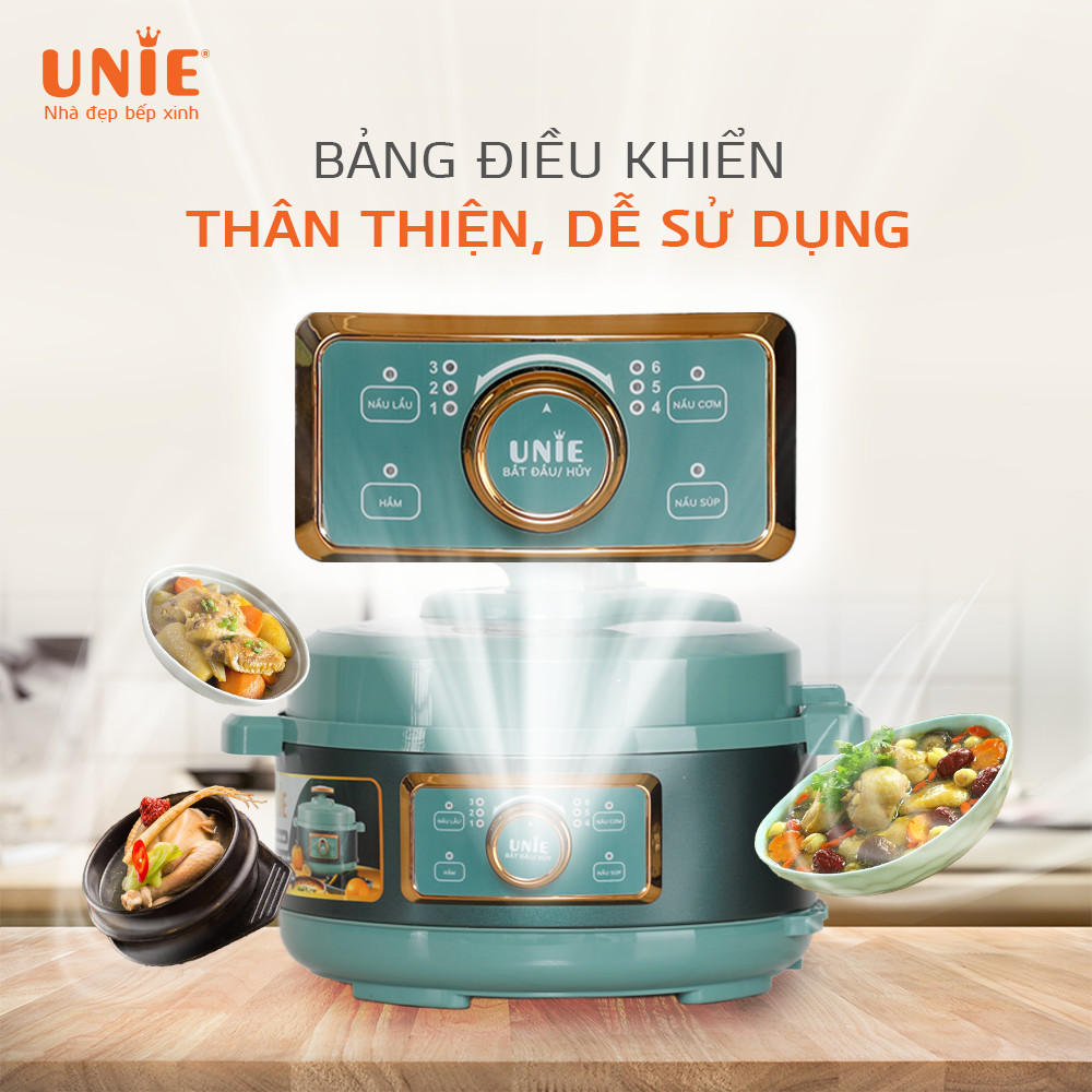 Nồi áp suất điện UNIE UN-630 dung tích 3L, lòng nồi 5 lớp bền bỉ - Ảnh 6