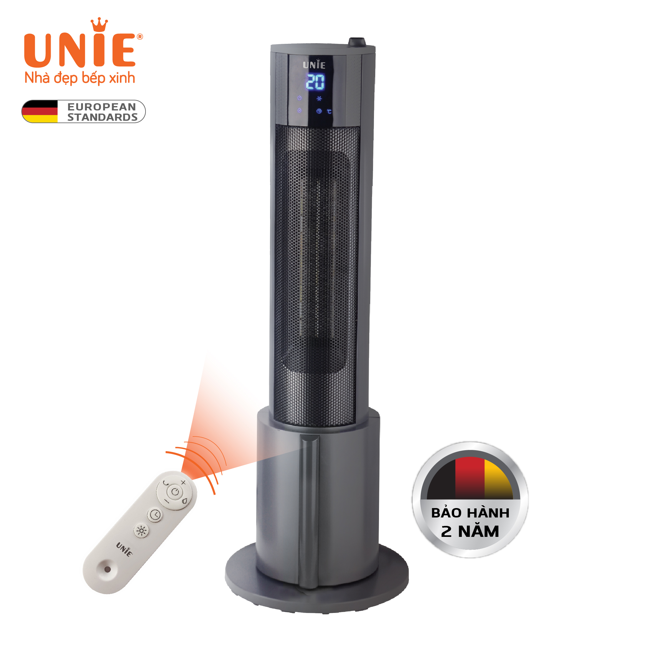 Máy sưởi gốm UNIE UE-129 làm ấm nhanh chóng, phun sương tạo ẩm - Ảnh 2