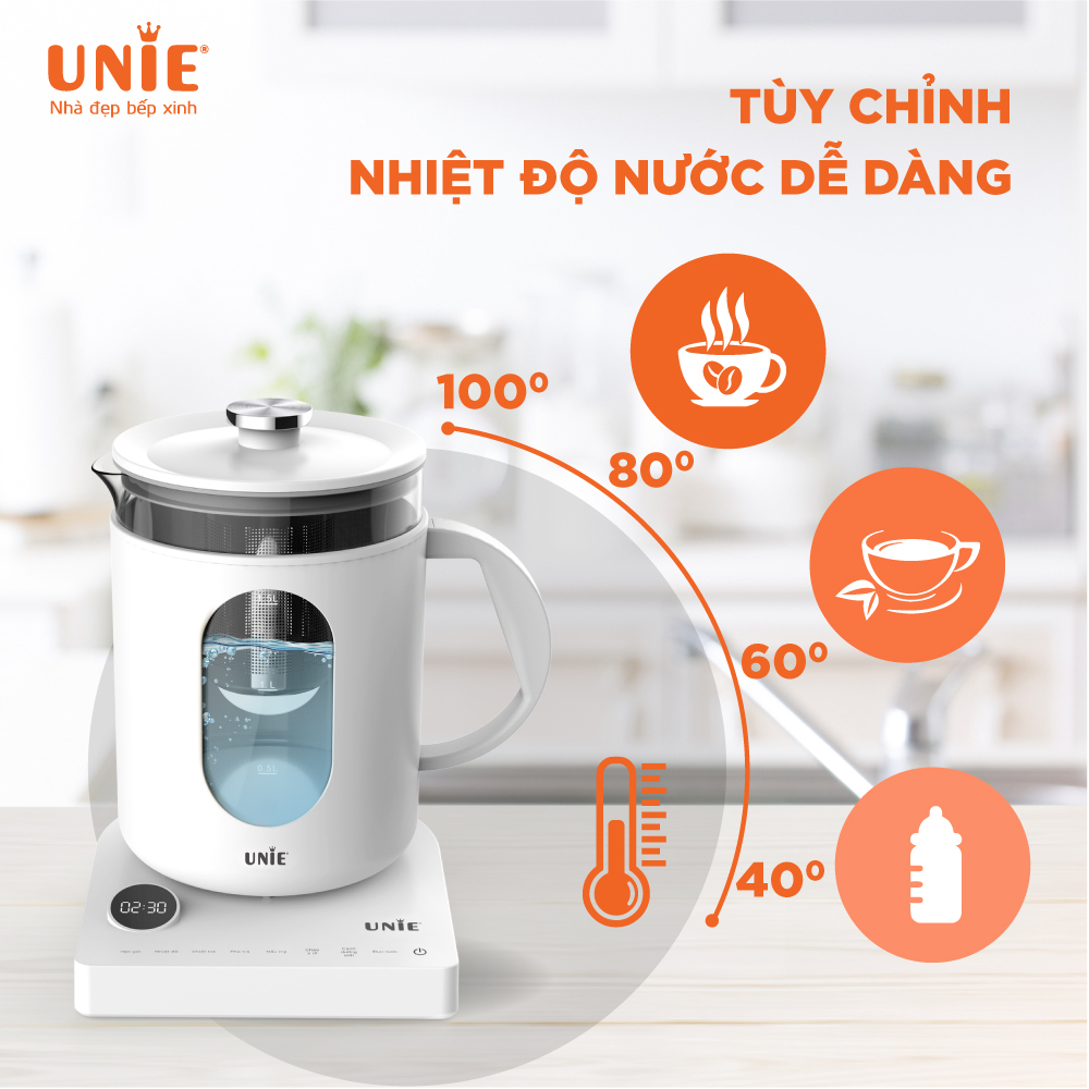 Ấm siêu tốc cao cấp UNIE UEK1782W - 6 chức năng tùy chỉnh - Ảnh 2