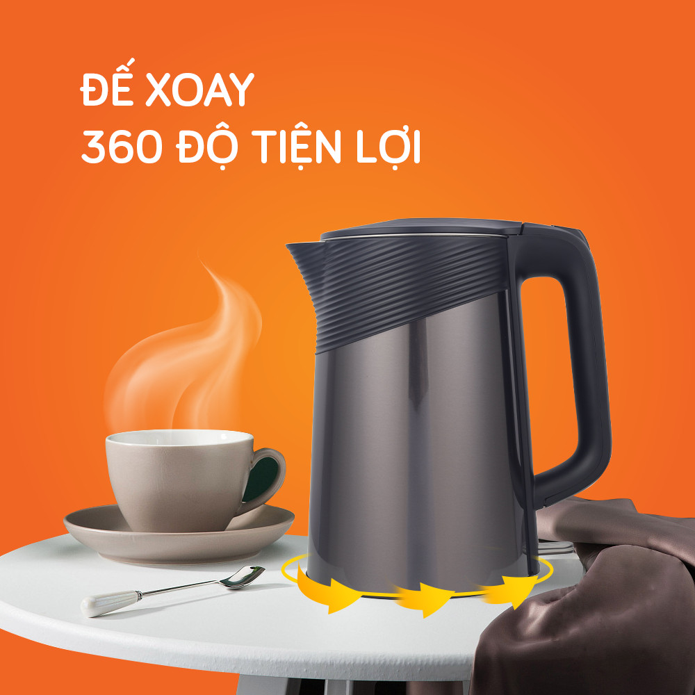 Ấm siêu tốc UNIE UE-302 dung tích 1.8L, đun sôi nhanh chóng - Ảnh 11