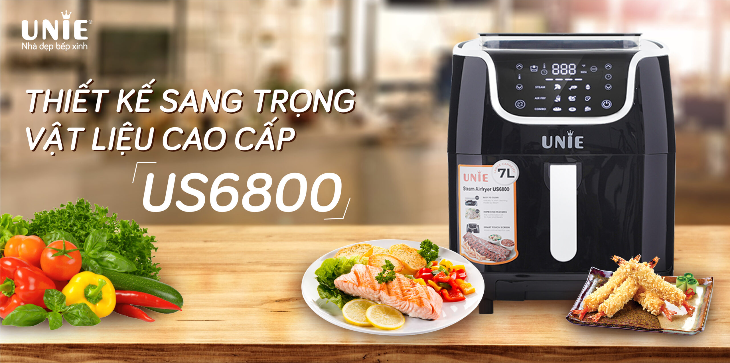 Nồi chiên hơi nước UNIE STEAM US6800 dung tích 7L, - Ảnh 10