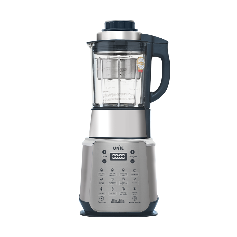 Máy làm sữa hạt UNIE V9S dung tích 1,75L, cối thủy tinh bền bỉ