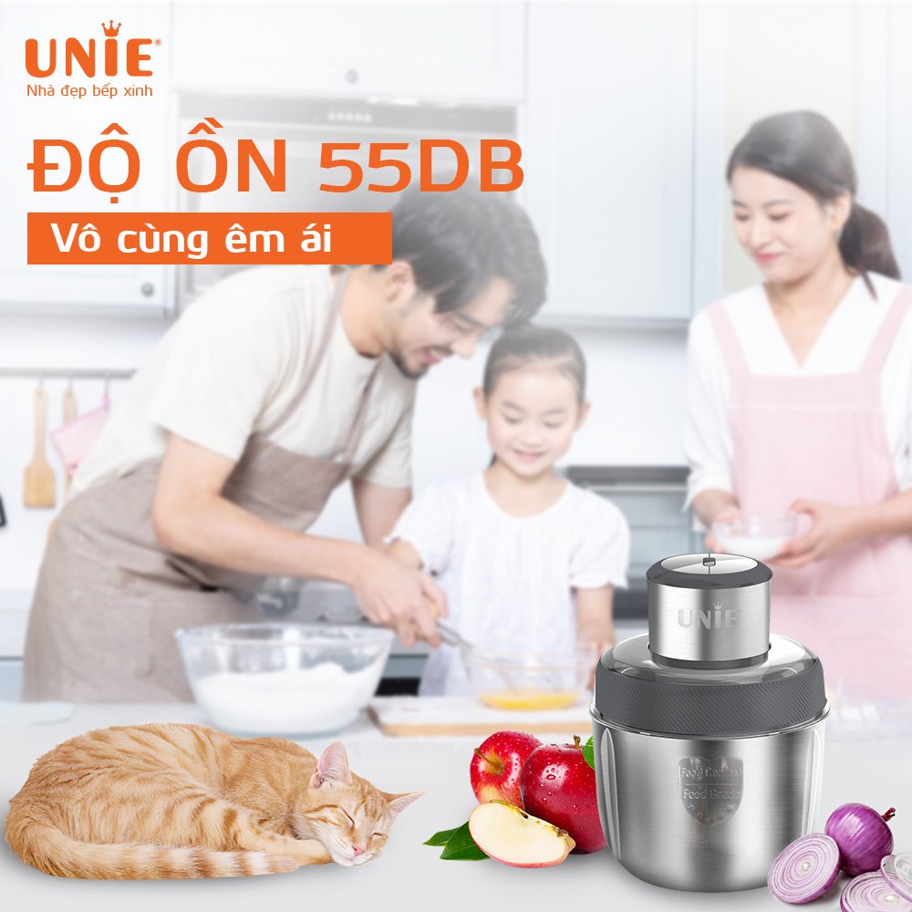 Máy xay thịt UNIE UE-228 + bóc vỏ hành, tỏi, đánh ruốc - Ảnh 4