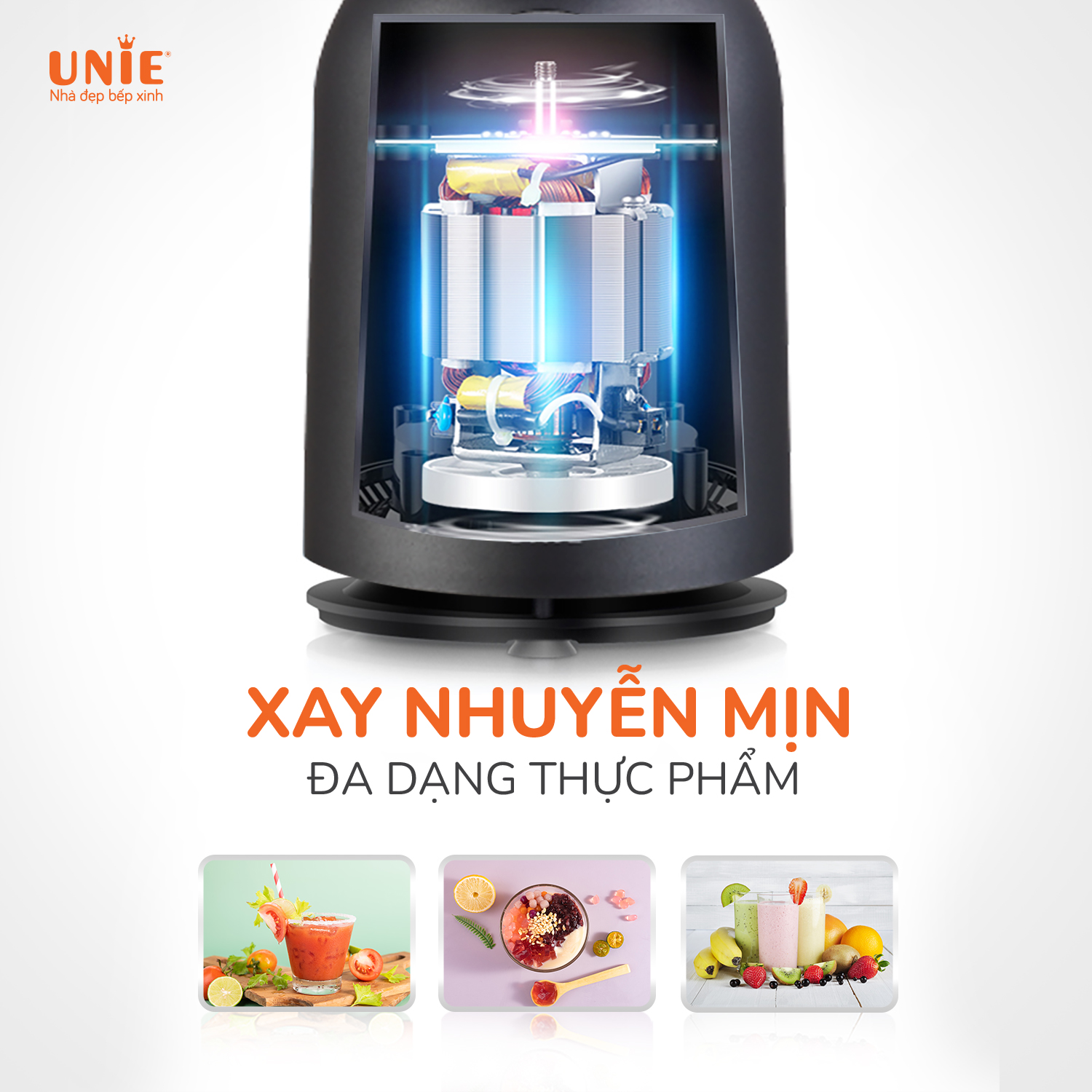 Máy xay sinh tố UNIE UMB05 cối xay nhỏ gọn - Ảnh 4