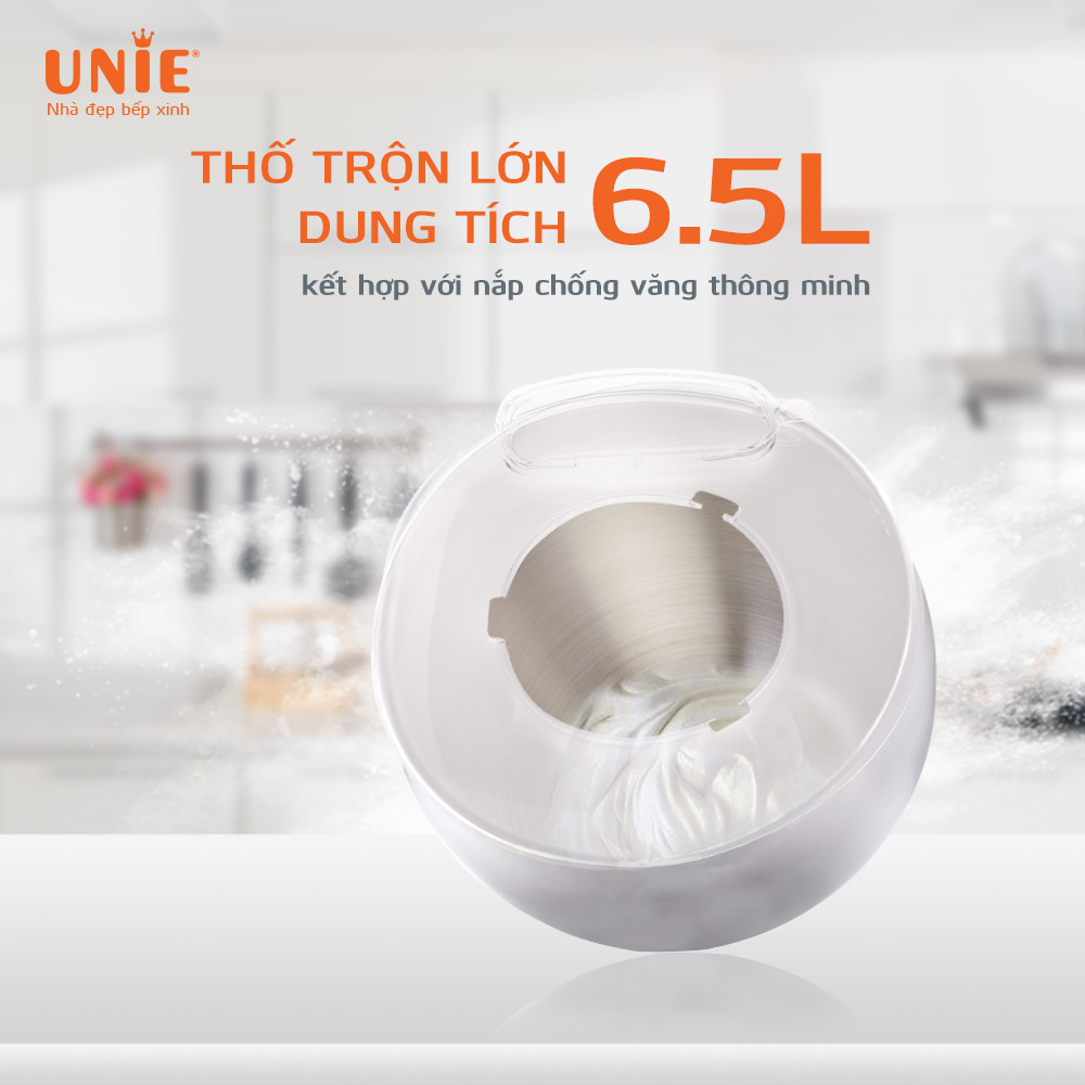 Máy nhồi bột UNIE UE-990 dung tích 6.5L, 10 tốc độ điều chỉnh - Ảnh 3