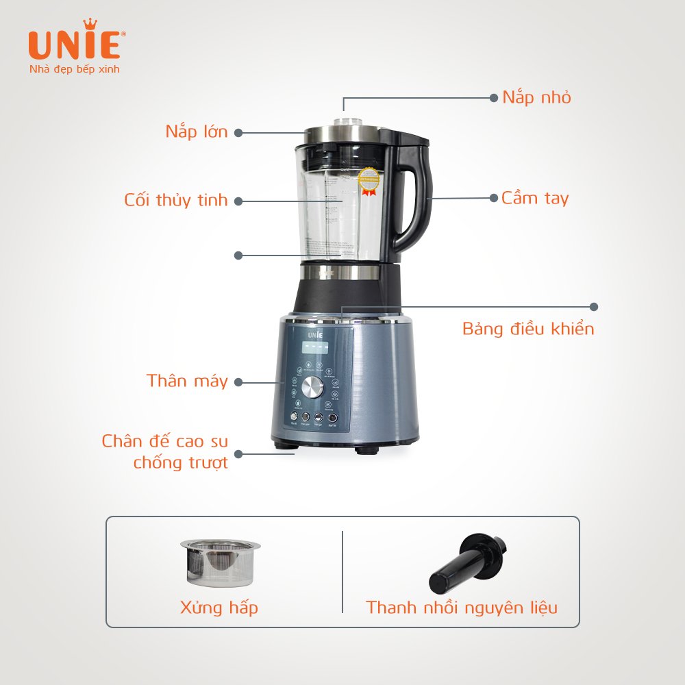 Máy làm sữa hạt UNIE V1S dung tích 1,75L, 9 chương trình nấu - Ảnh 10
