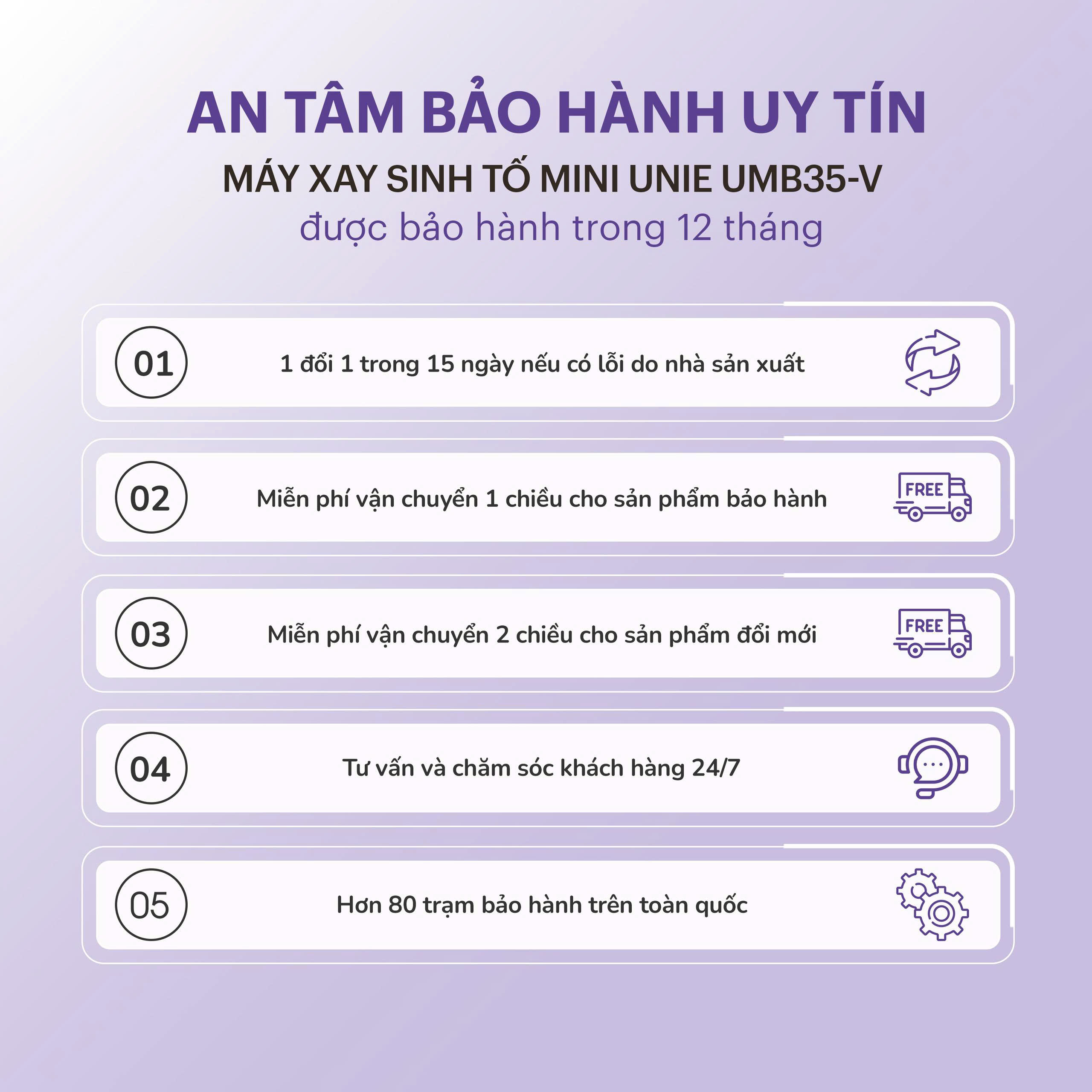 Máy xay sinh tố cầm tay UNIE UMB35-V xay nhanh nhuyễn mịn - Ảnh 15
