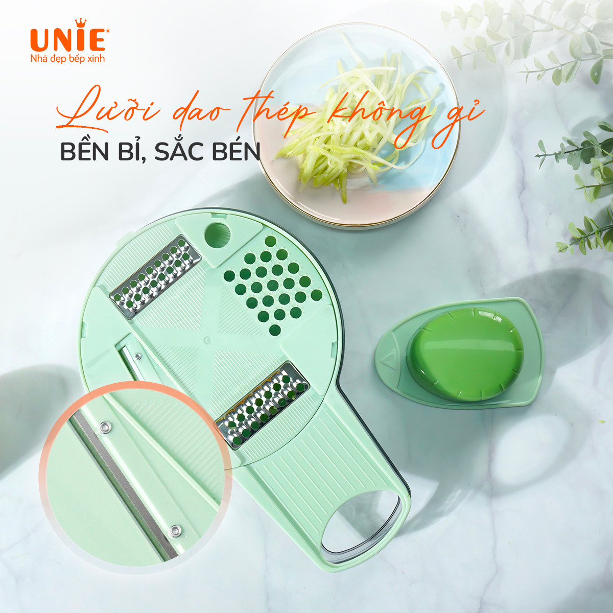 Bộ dụng cụ cắt thái rau củ đa năng Unie USM10 5in1 - Ảnh 4