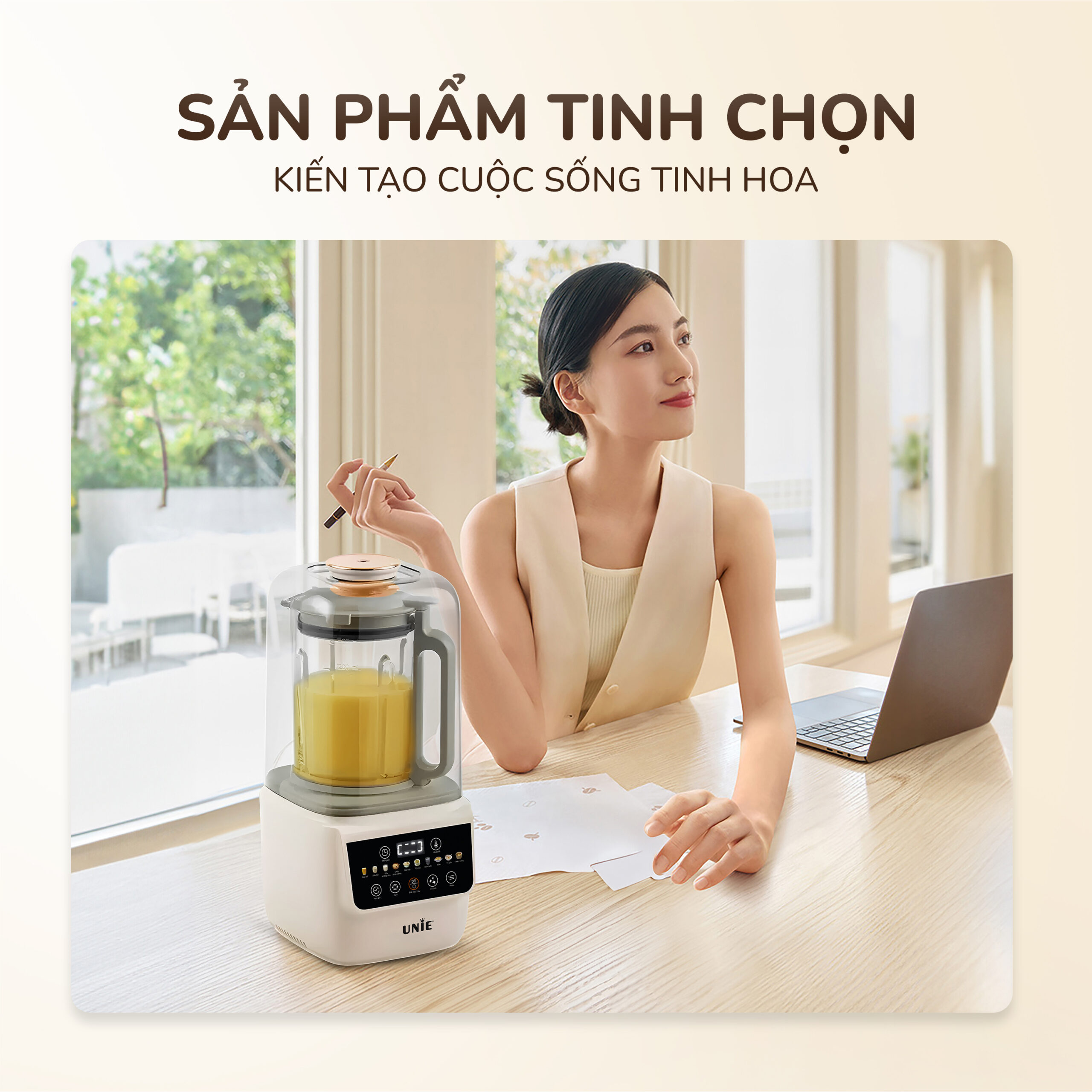 Máy làm sữa hạt UNIE UCB15 dung tích 1.5L, 10 chức năng xay nấu - Ảnh 20