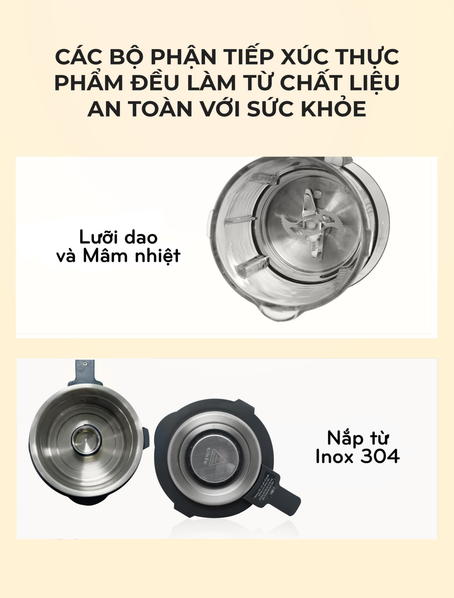 Máy làm sữa hạt UNIE V9S PRO dung tích 1,75L - Ảnh 11