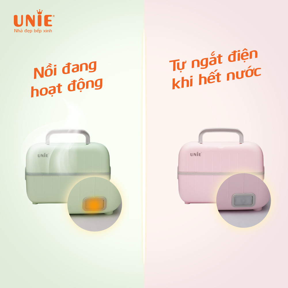 Hộp đựng cơm cắm điện cao cấp UNIE UV-P1 dung tích 1.5L, 2 tầng tiện lợi - Ảnh 5