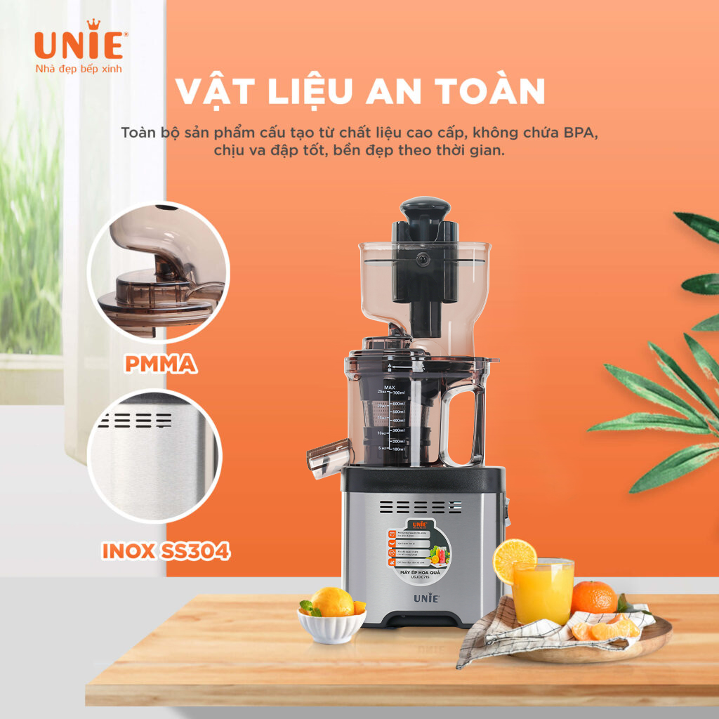 Máy ép chậm UNIE USJDC71S, giữ trọn 98% dưỡng chất - Ảnh 6
