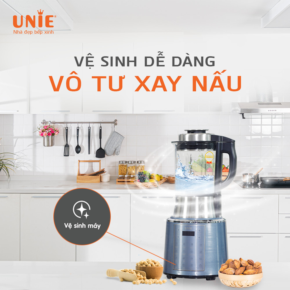 Máy làm sữa hạt UNIE V6 dung tích 1,75L, 13 chức năng nấu - Ảnh 9