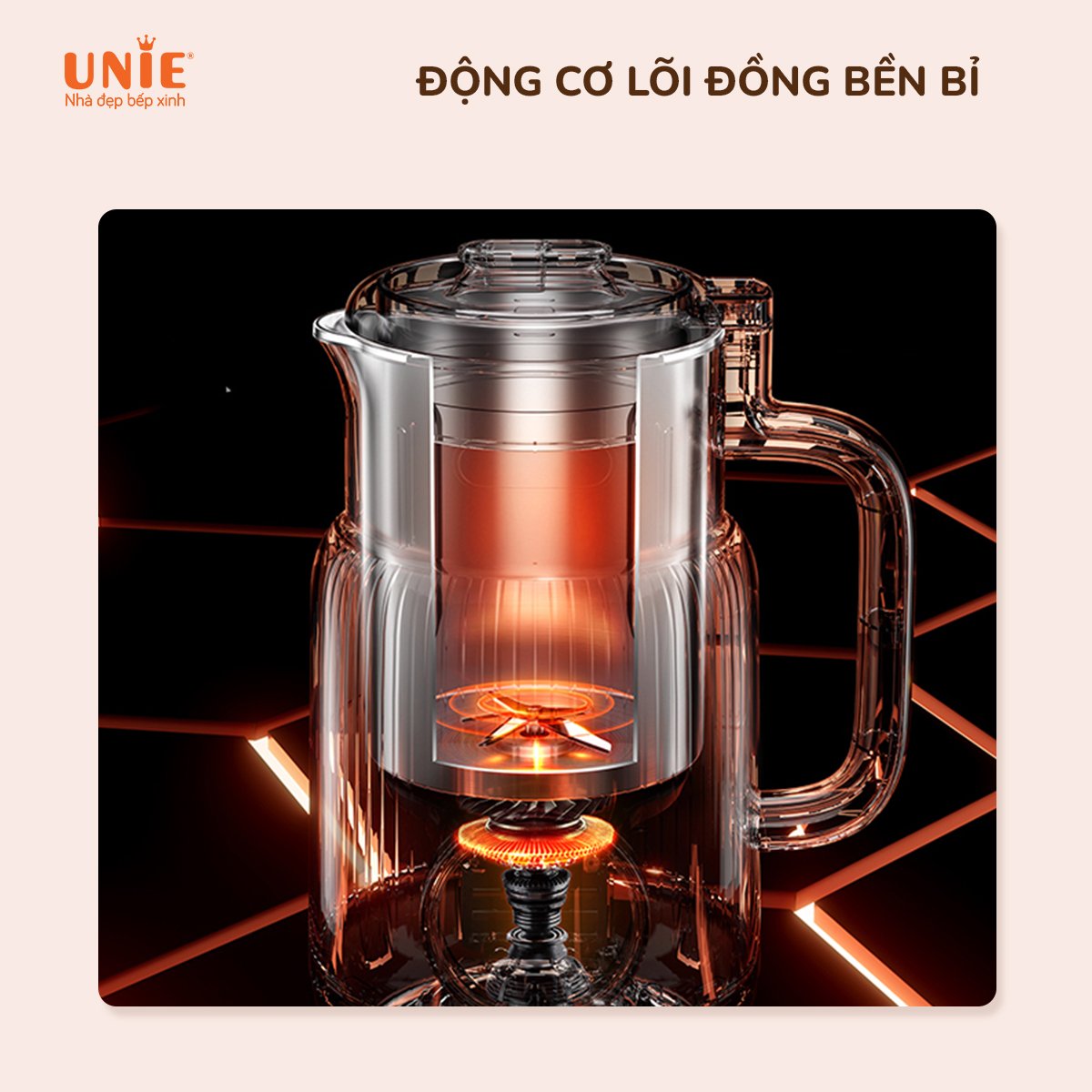 Máy làm sữa hạt UNIE UMB08 PRO dung tích 600ml - Ảnh 5