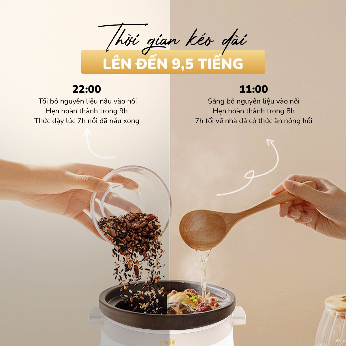 Nồi kho hầm đa năng UNIE USC308 dung tích 3L, 8 chức năng kho hầm - Ảnh 6