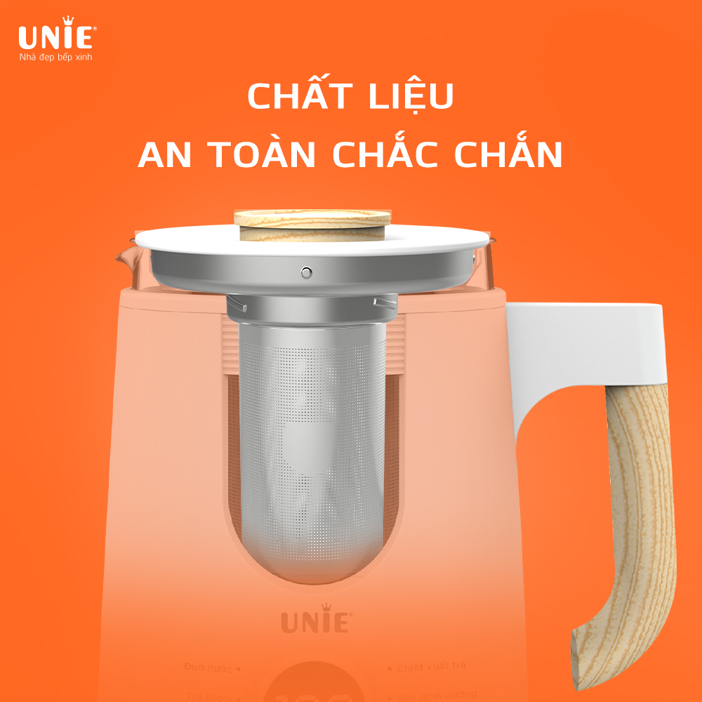 Ấm siêu tốc đa năng 6in1 UNIE UEK1081W chất liệu thủy tinh bền bỉ - Ảnh 2