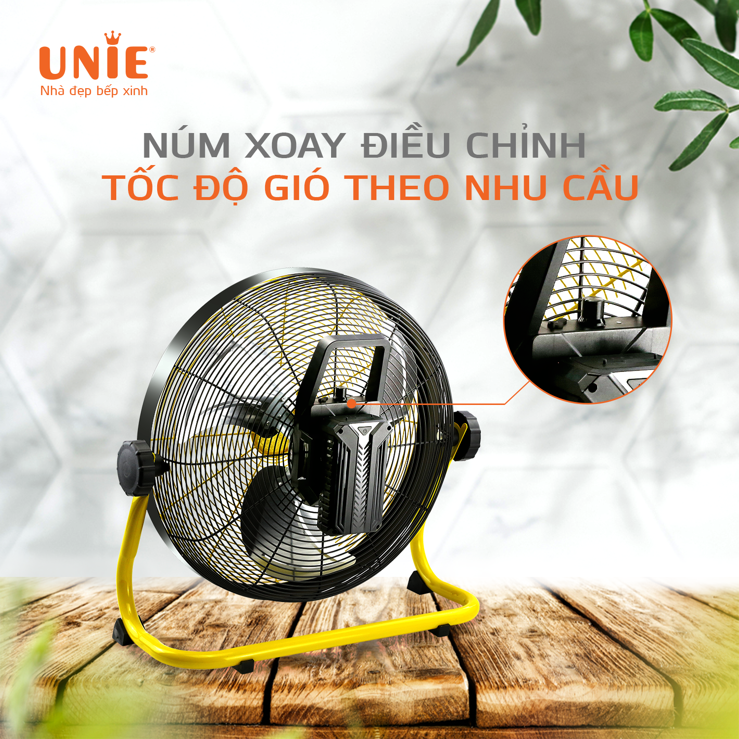 Quạt sàn tích điện UNIE UE-880 hoạt động liên tục 48h - Ảnh 6