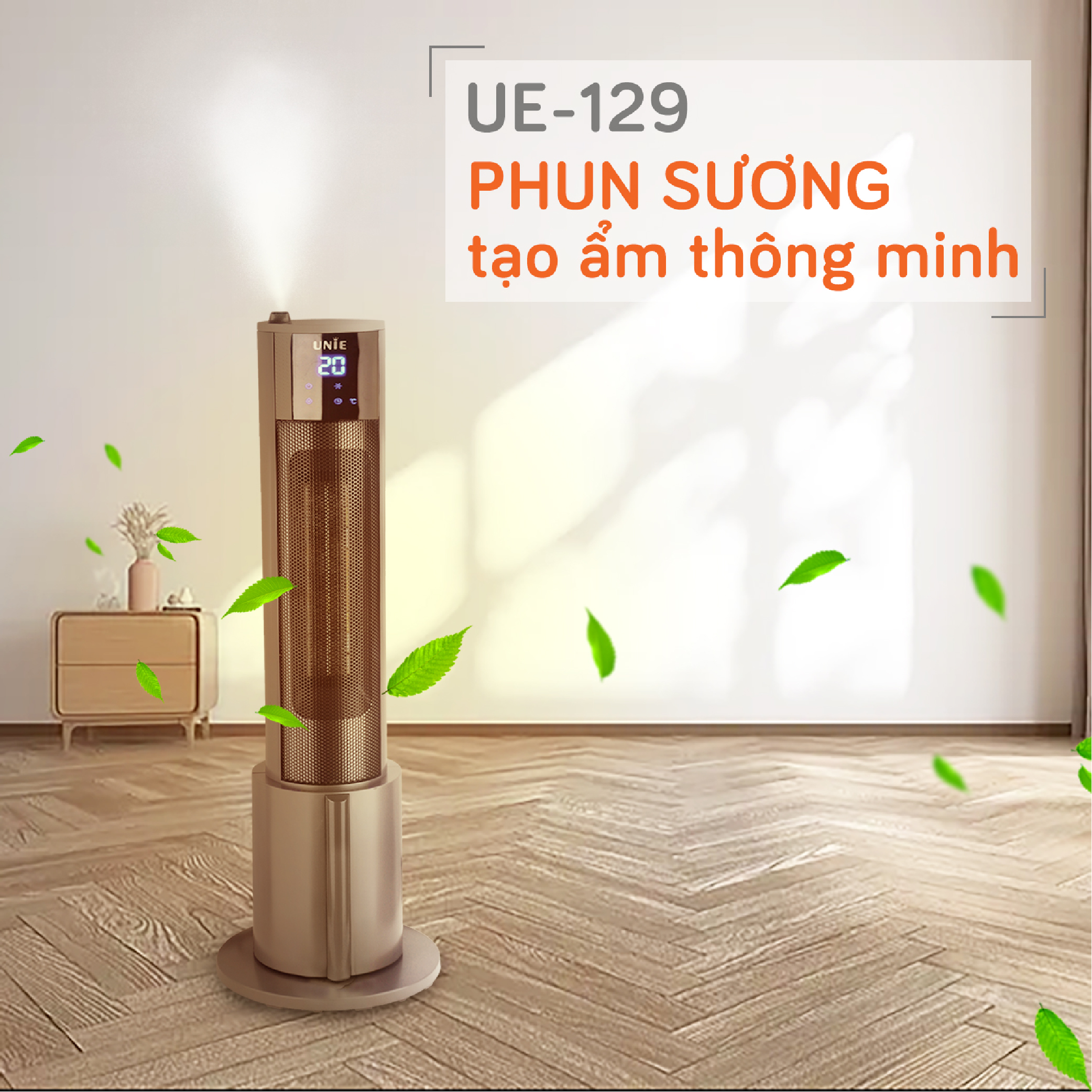 Máy sưởi gốm UNIE UE-129 làm ấm nhanh chóng, phun sương tạo ẩm - Ảnh 5