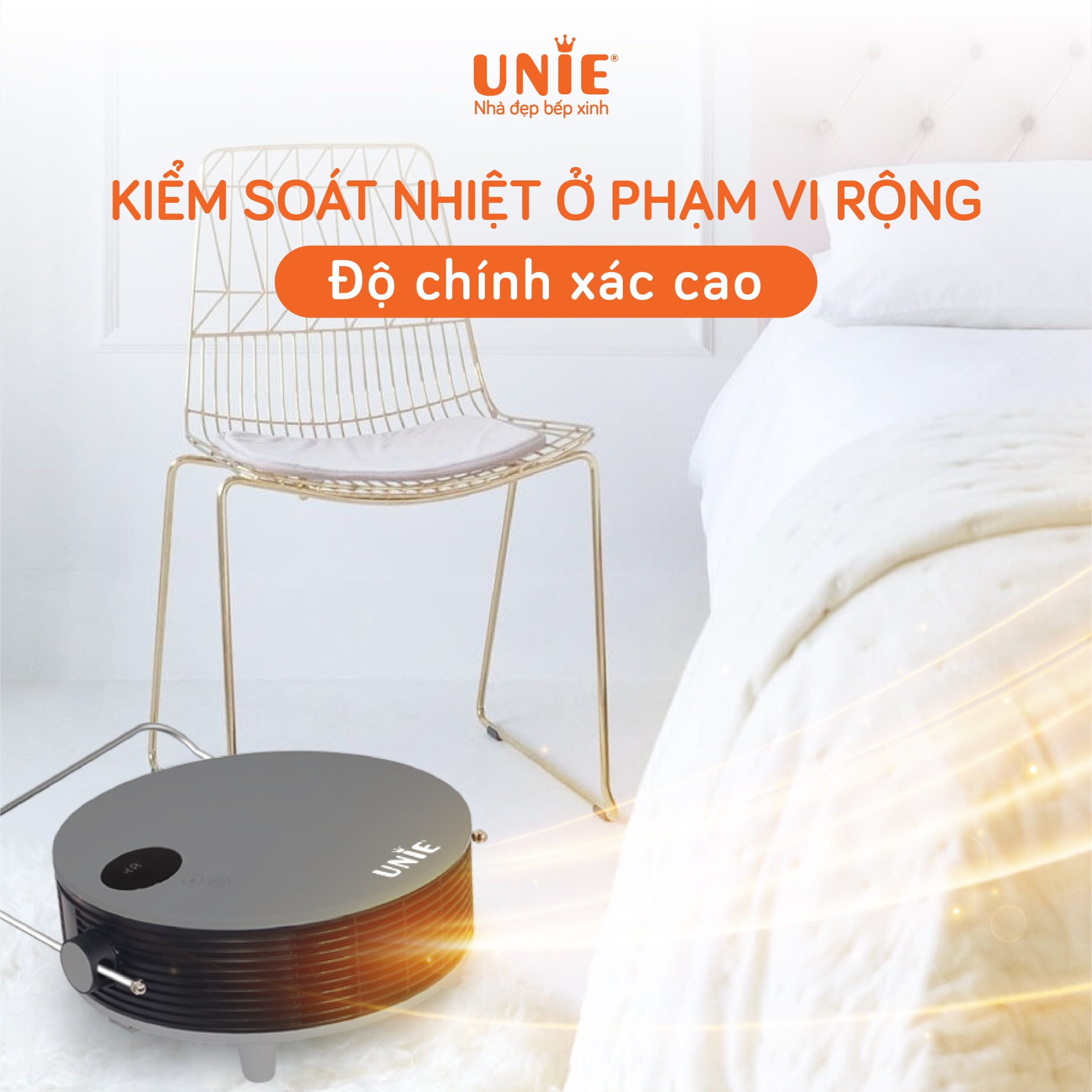 Máy sưởi gốm UNIE UE-125 nhỏ gọn, làm ấm nhanh - Ảnh 7