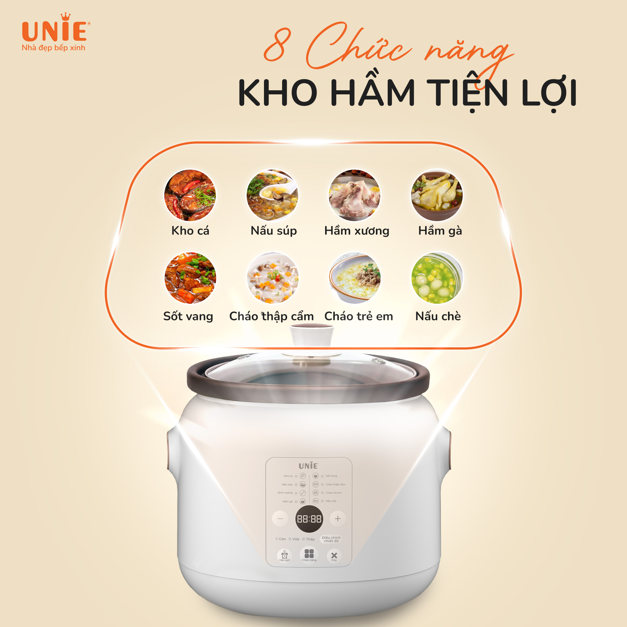 Nồi kho hầm chuyên dụng UNIE USC208 dung tích 2L - Ảnh 5