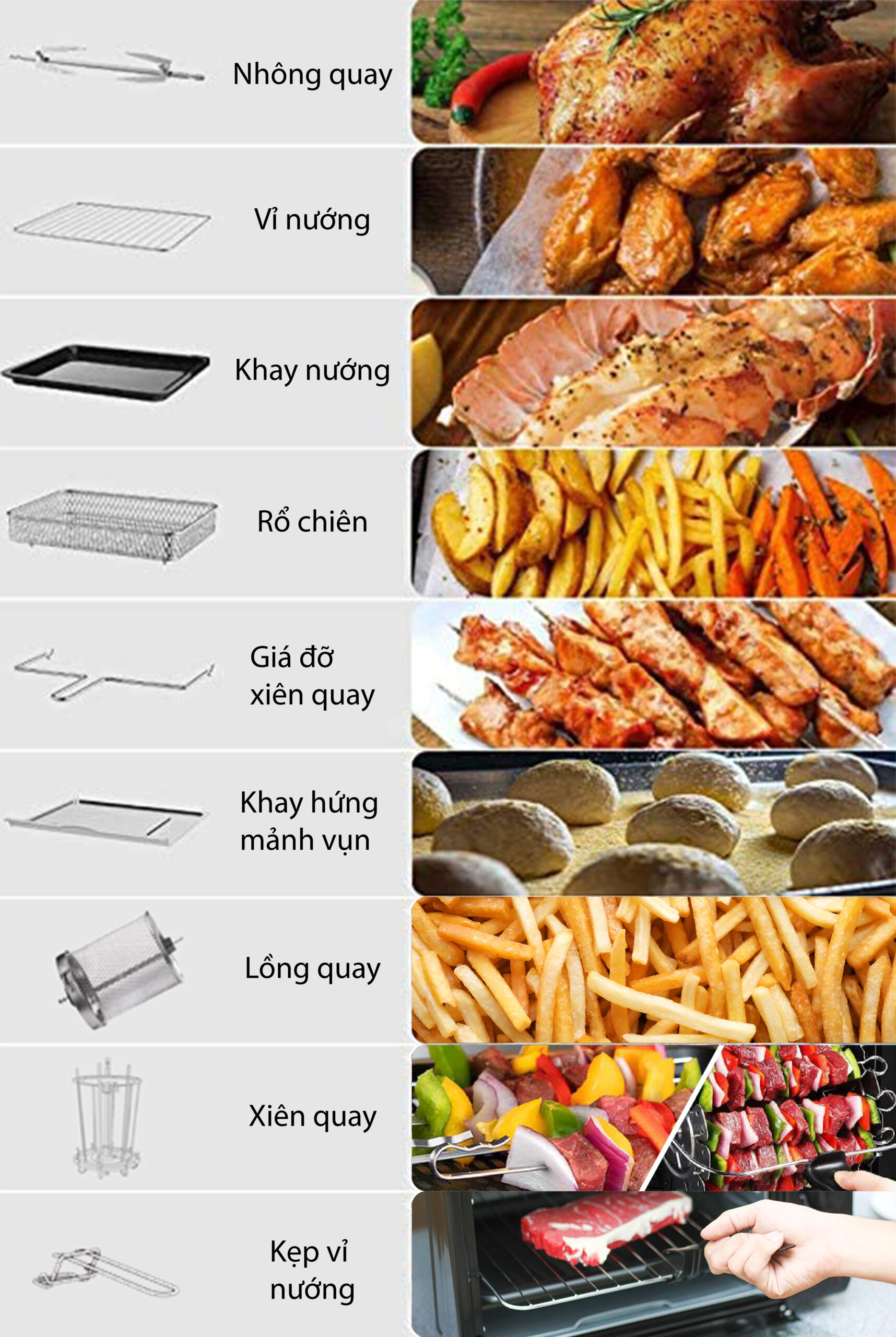Lò nướng kiêm nồi chiên không dầu UNIE Q36 - Ảnh 6