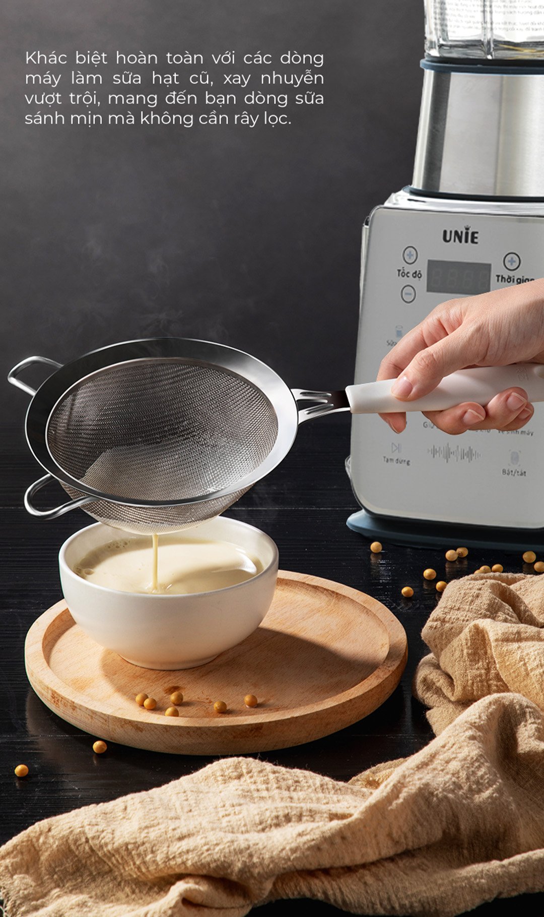 Máy làm sữa hạt UNIE V9S PRO dung tích 1,75L - Ảnh 7