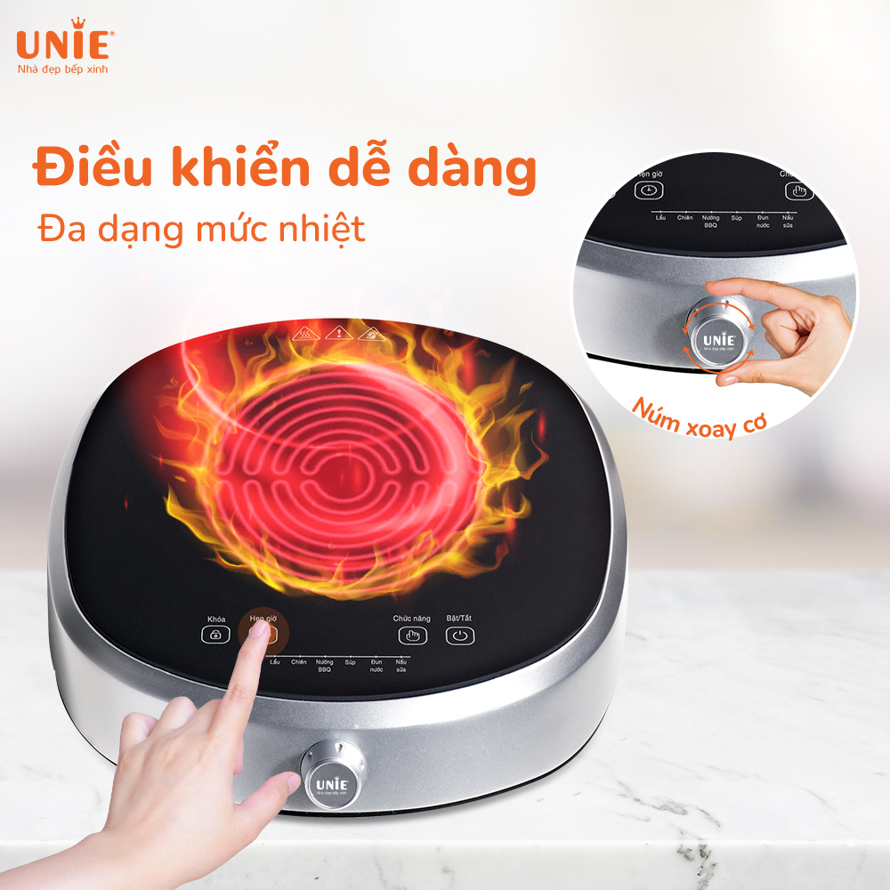 Bếp từ đơn UNIE UICS51S công suất 2000W, 6 chế độ nấu - Ảnh 5