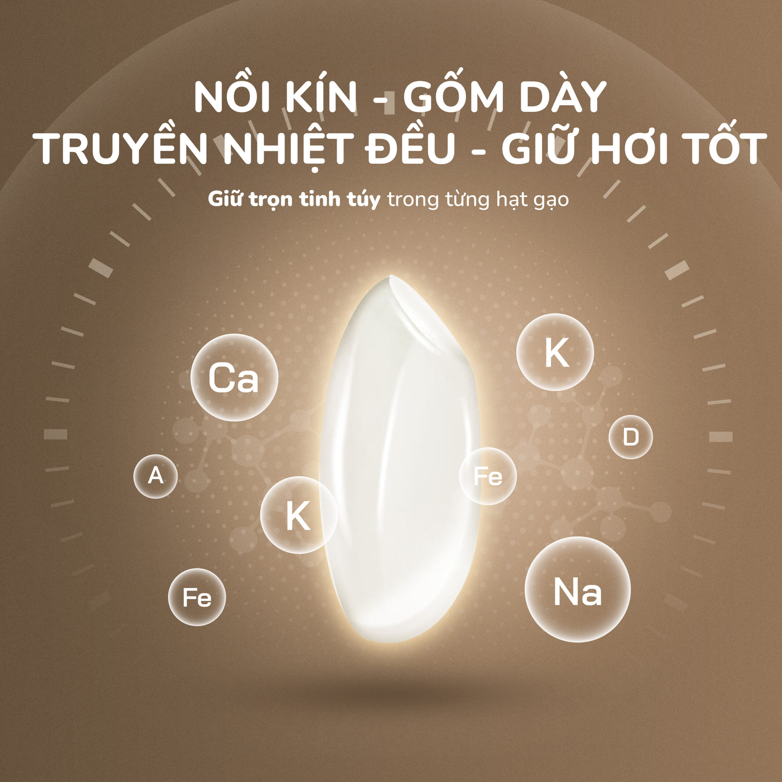 Nồi cơm điện lòng gốm cao cấp UNIE URC818, dung tích 1,8L - Ảnh 12